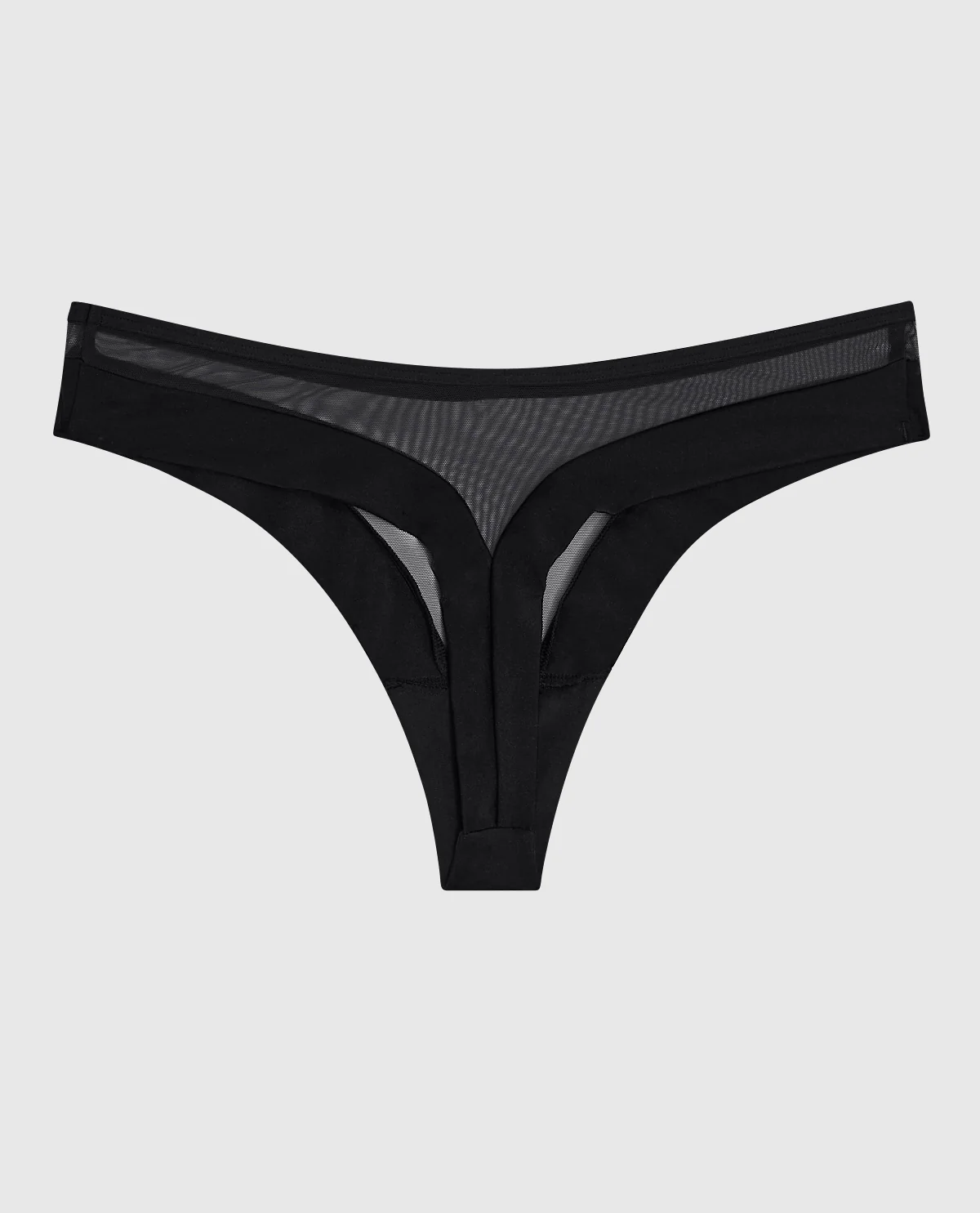 Mesh High Leg Thong in Black - Image 5