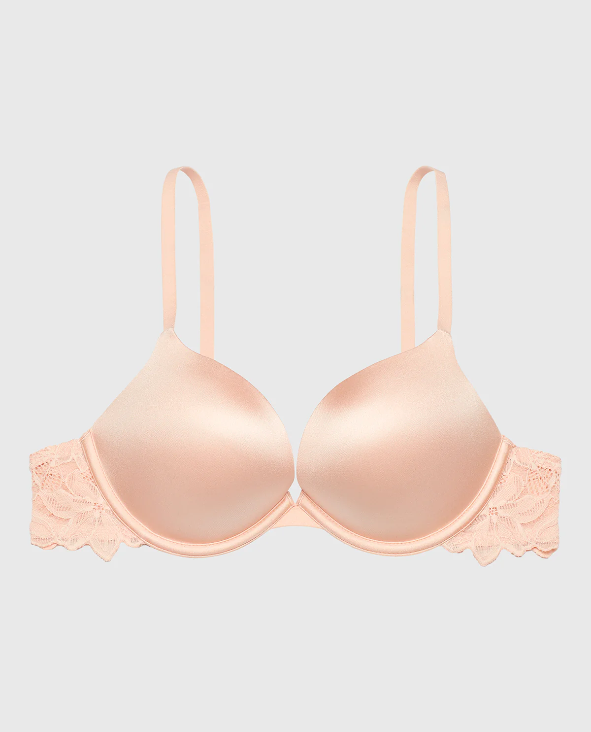 Micro cup push up bra with Reverie Lace Wing in Cameo Rose - Image 5