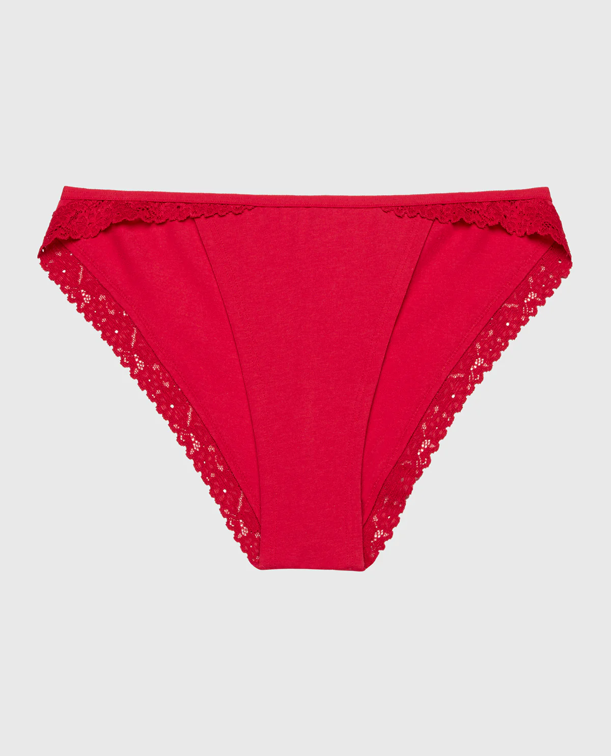Mini Cheeky  Panty with Cozy Trim in Crimson - Image 4