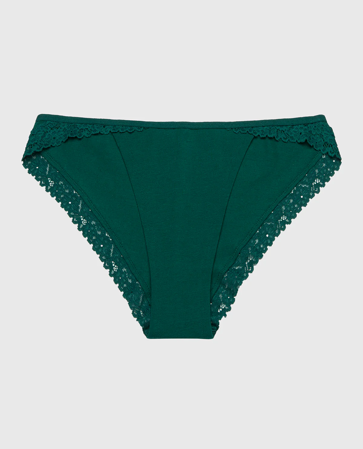 Mini Cheeky  Panty with Cozy Trim in Emerald Green - Image 4