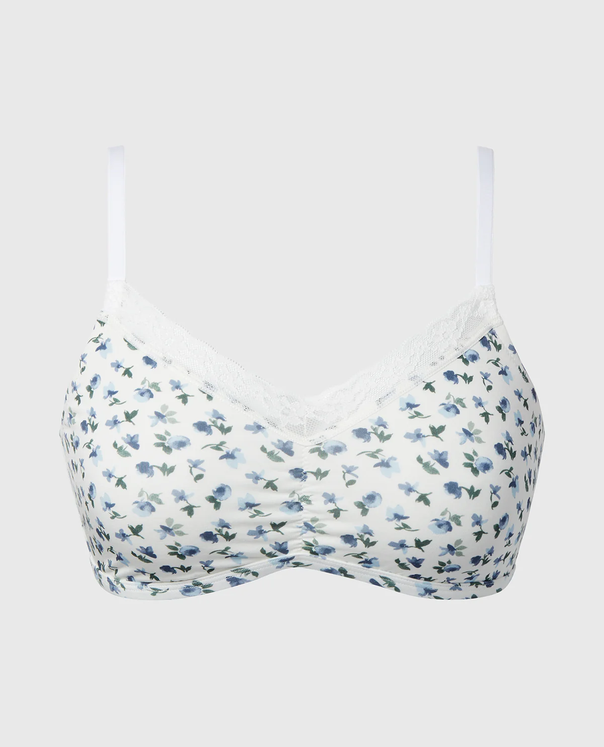 Modal Bralette with Beloved Lace Trim In Breezy Floral - Image 4