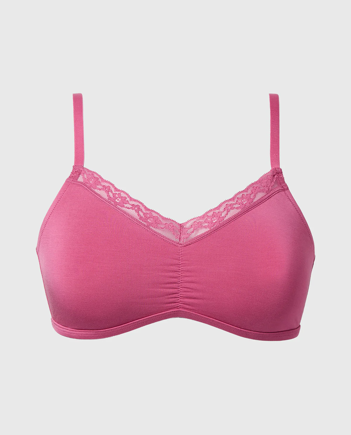 Modal Bralette with Beloved Lace Trim In Red Violet - Image 4