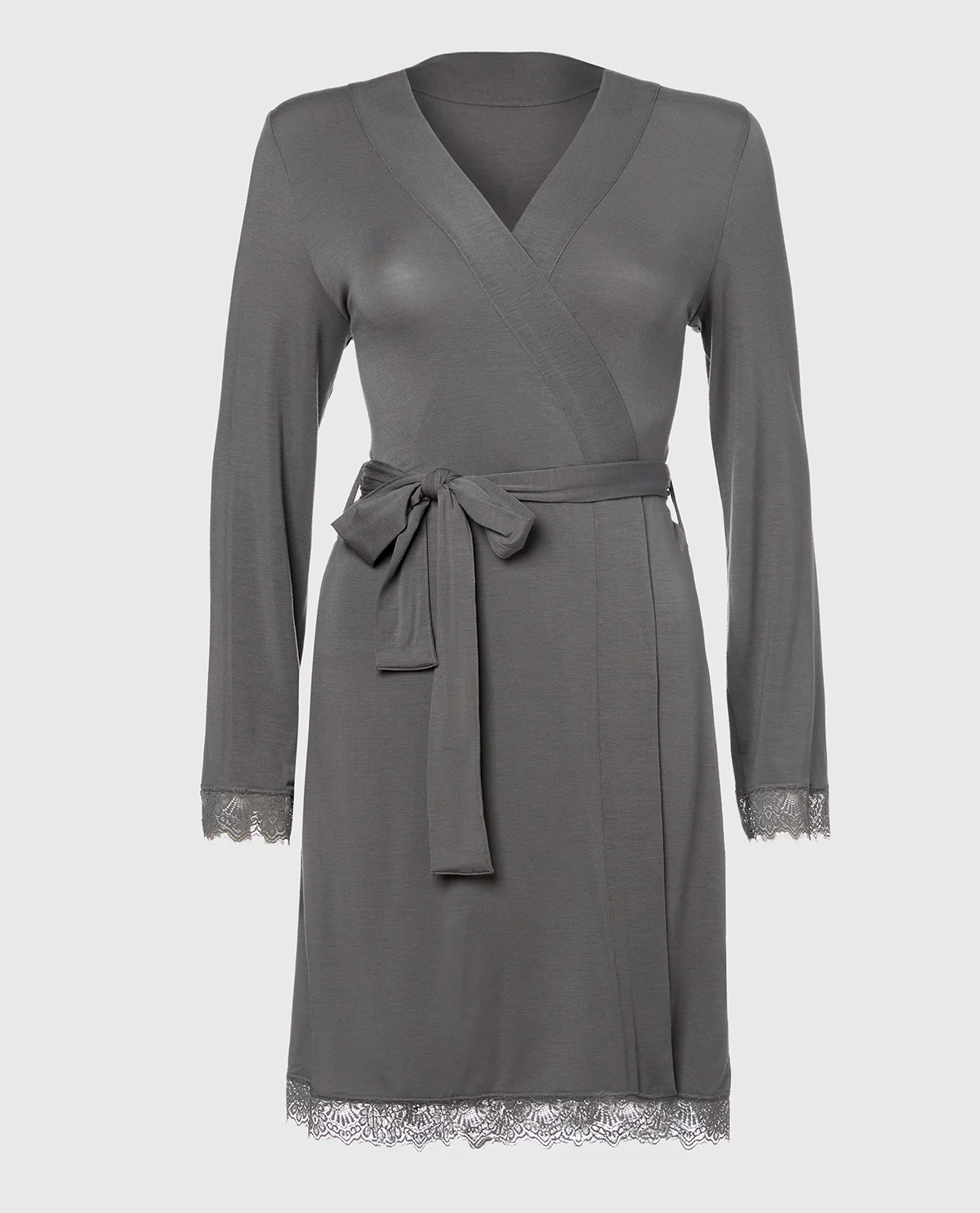 Modal with Lace Trim Rob in Smoked Pearl - Image 4
