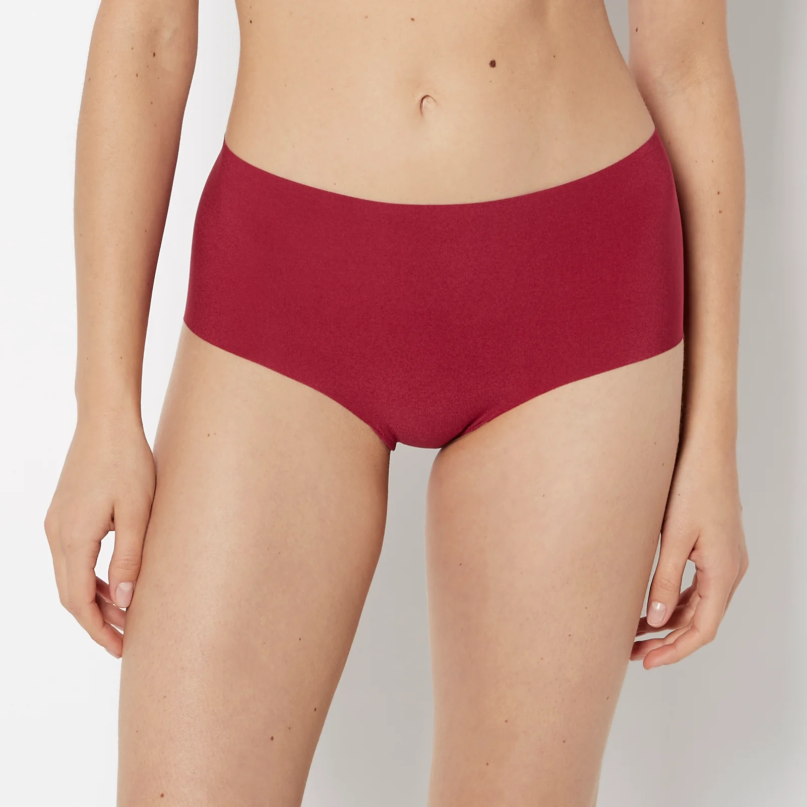 No Show High Waist Brief Panty in Plum Rose