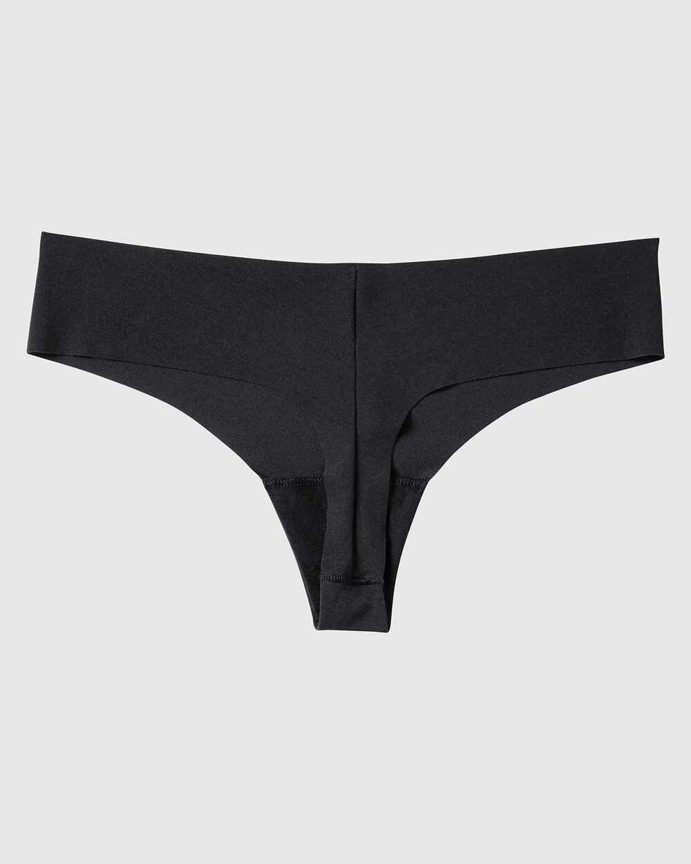 No Show Invisible Thong Panty in Tuxedo Black - Image 5
