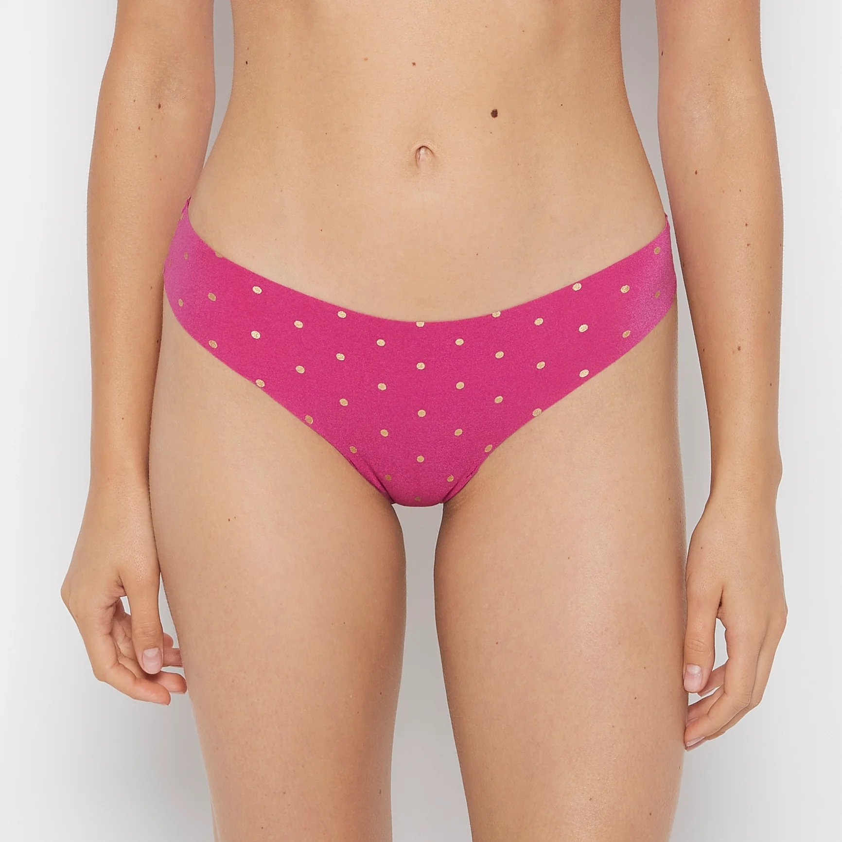 No Show Thong Panty in Foiled Dot