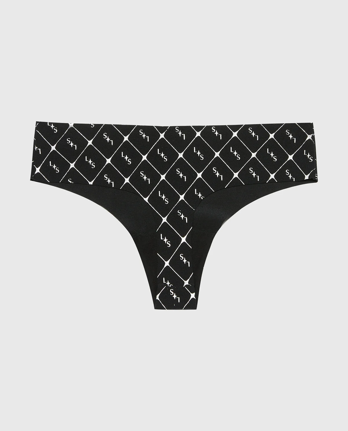 No Show Thong Panty in Sparkle Plaid - Image 5