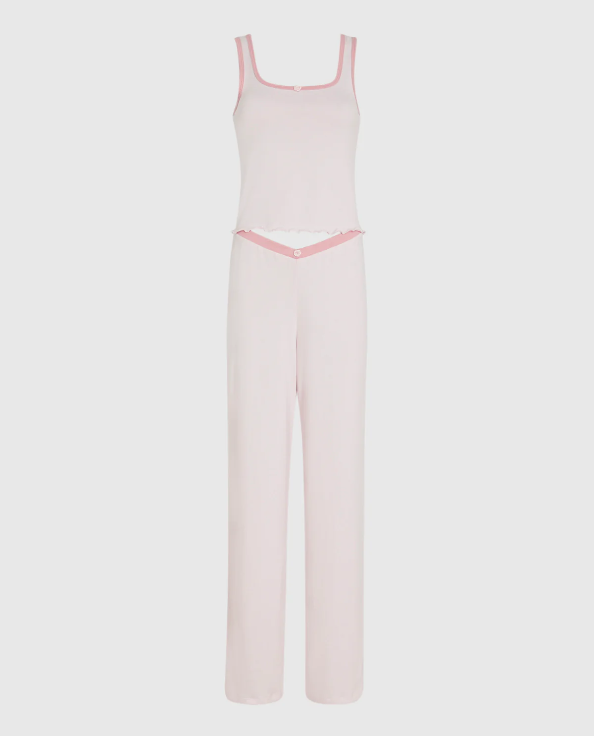 Pajama Tank with Rosette in Pink - Image 8