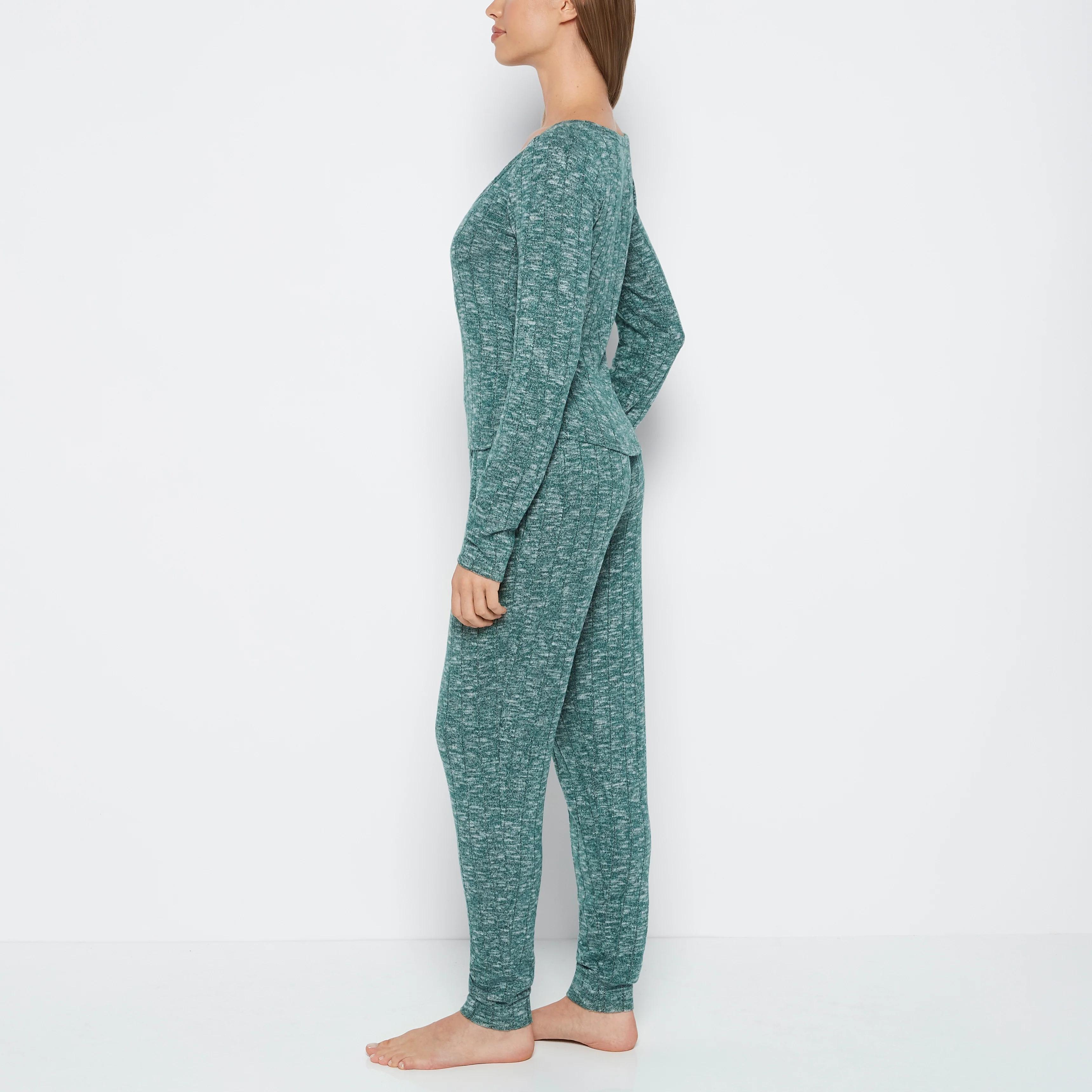 PJ Set with LS Logo Patch in Emerald Green - Image 2