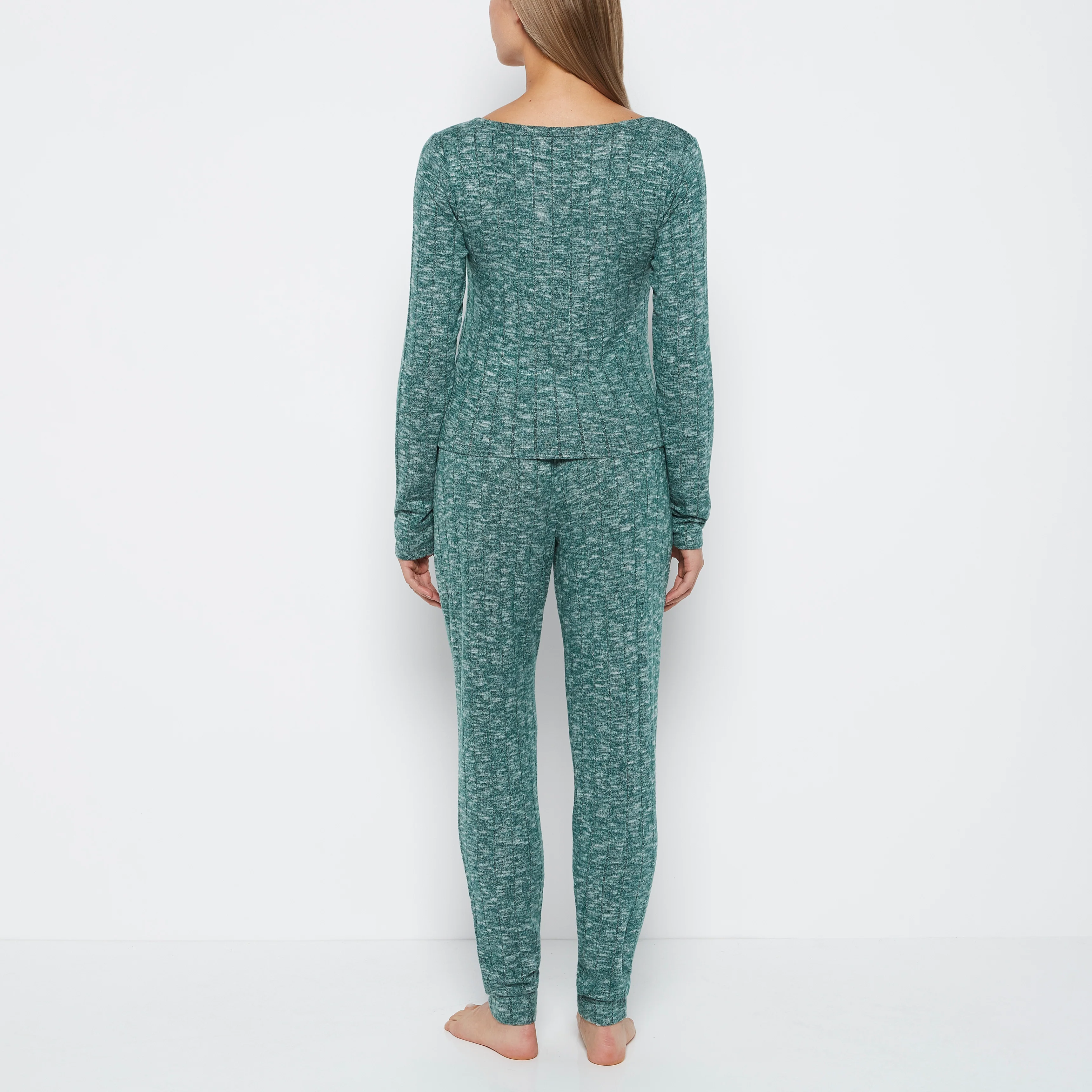 PJ Set with LS Logo Patch in Emerald Green - Image 3