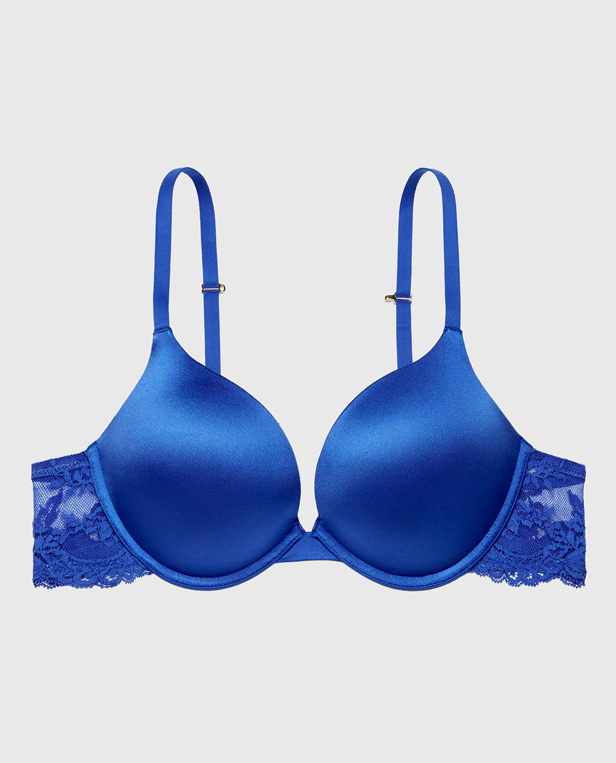 Plunge Opulent Lace Cup Bra with Lace Wing in Dazzling Blue - Image 5