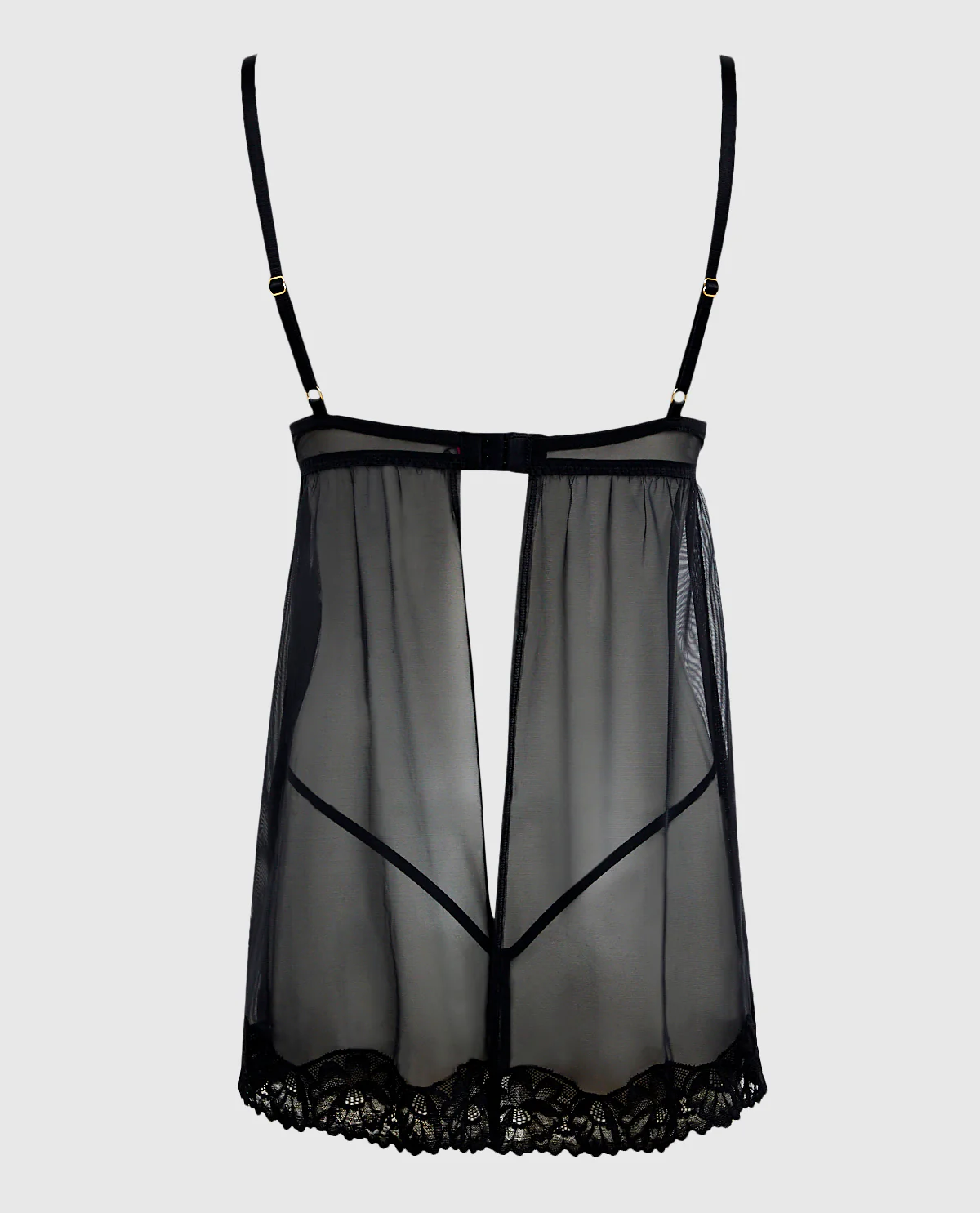Push Up Babydoll with Lace Trim - Image 2