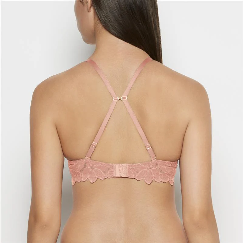 Push Up Bra with all over Reverie Lace in Old Rose - Image 3