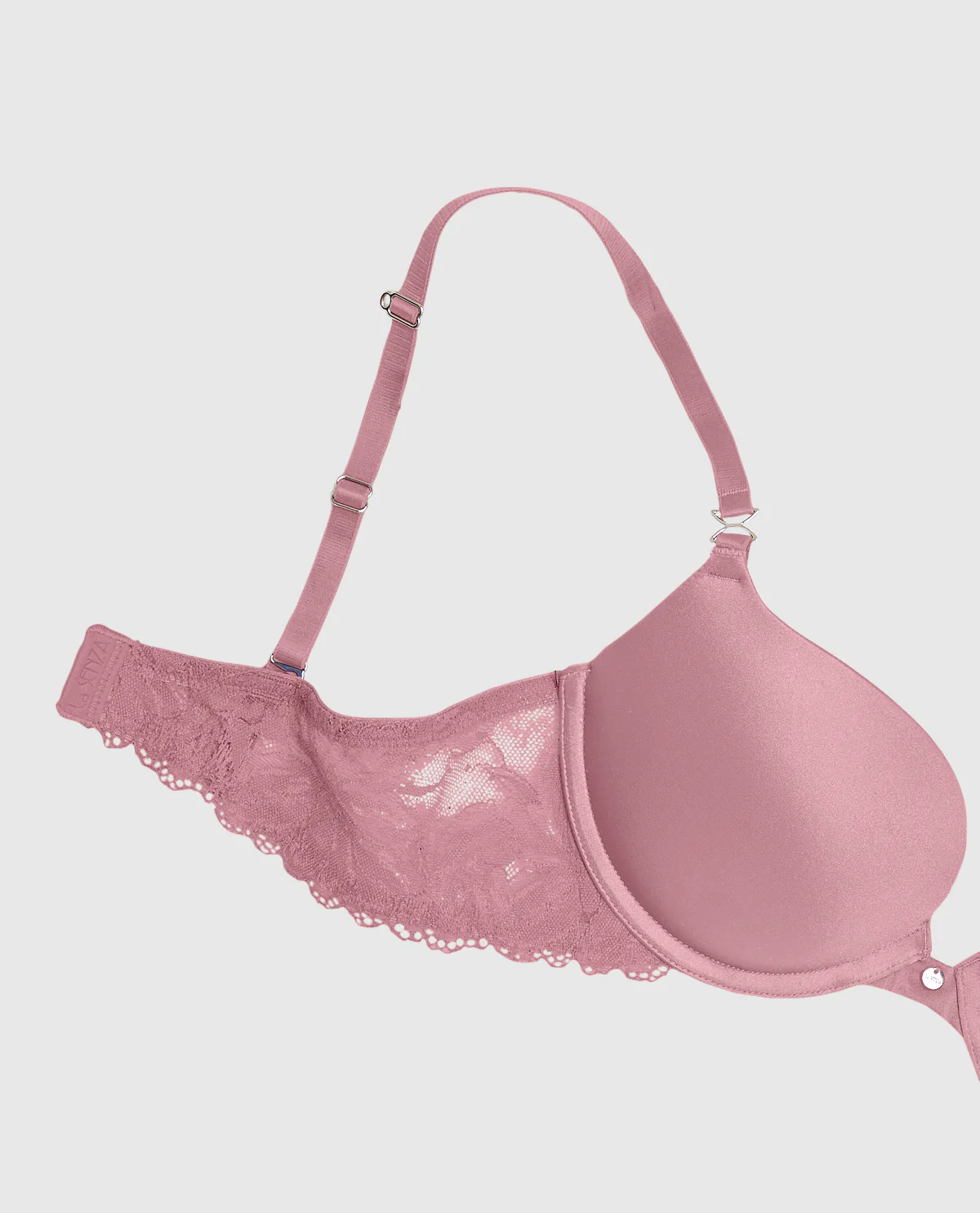 Push Up Bra with Lace in Sheer Mauve - Image 6