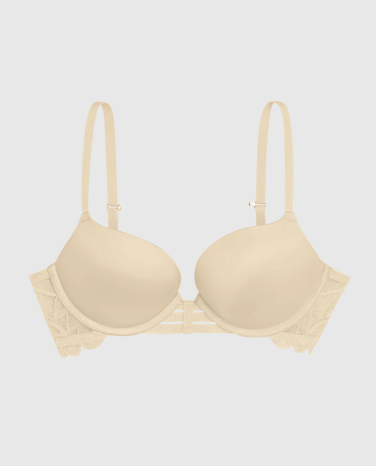 Push Up Bra with Lace Wing