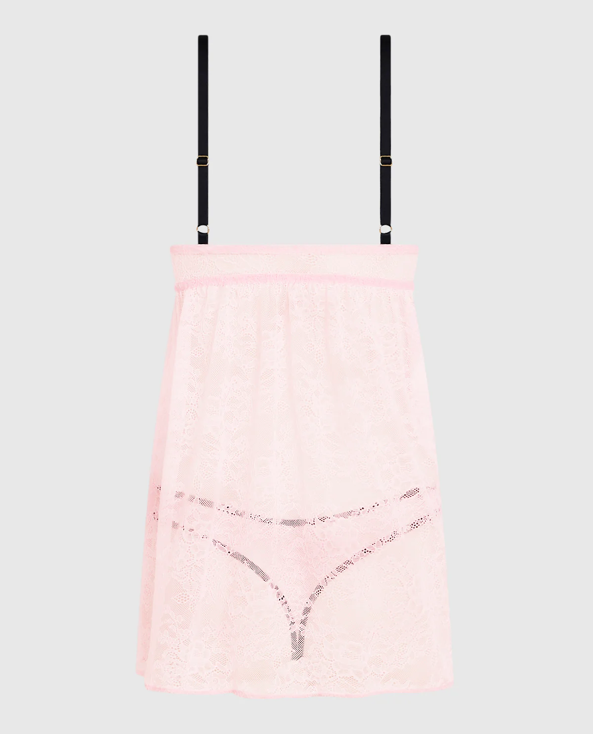Push Up Lace Babydoll in Pink-A-Boo - Image 5