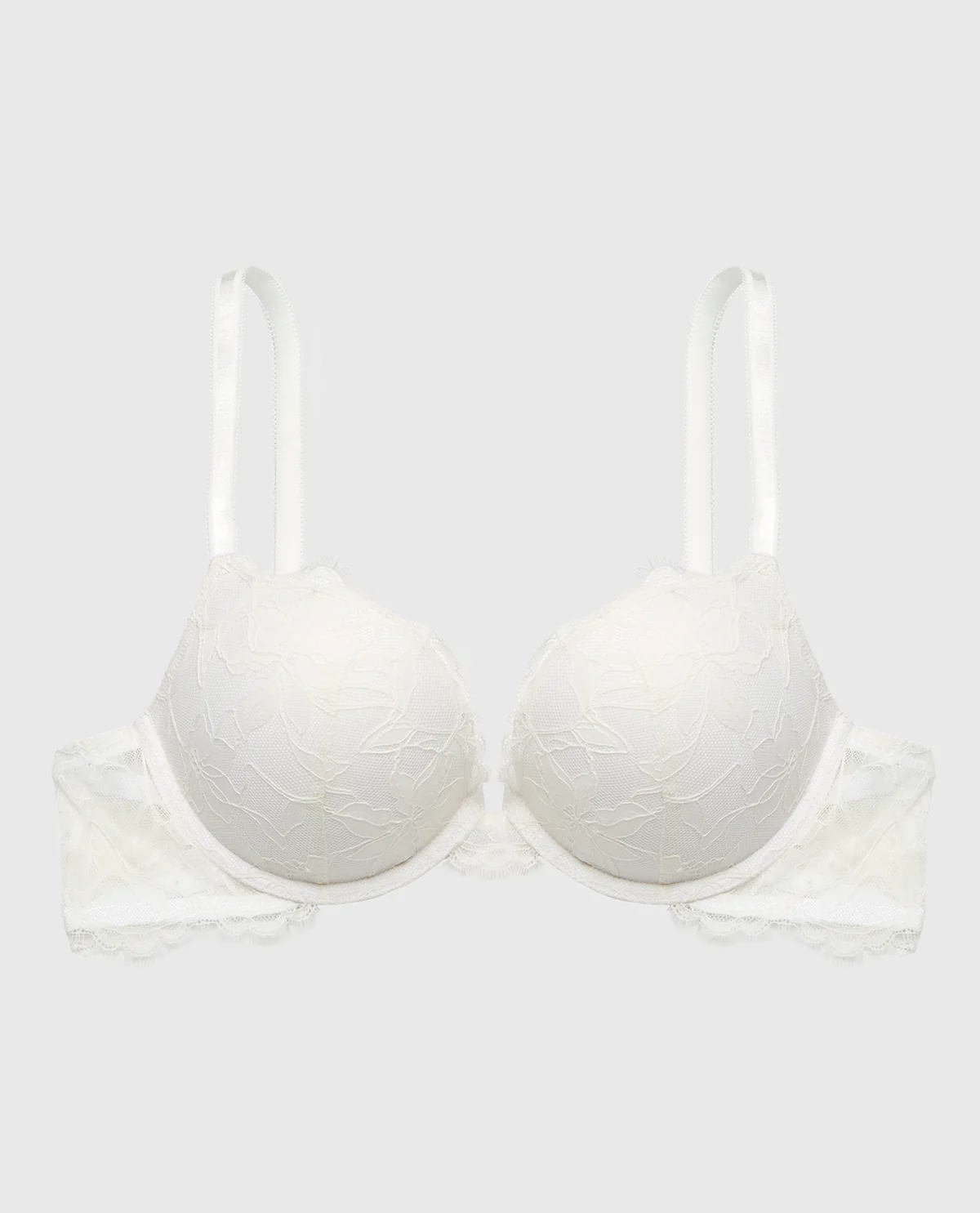 Push Up Plunge Bra With Afterglow Lace in Ivory - Image 5
