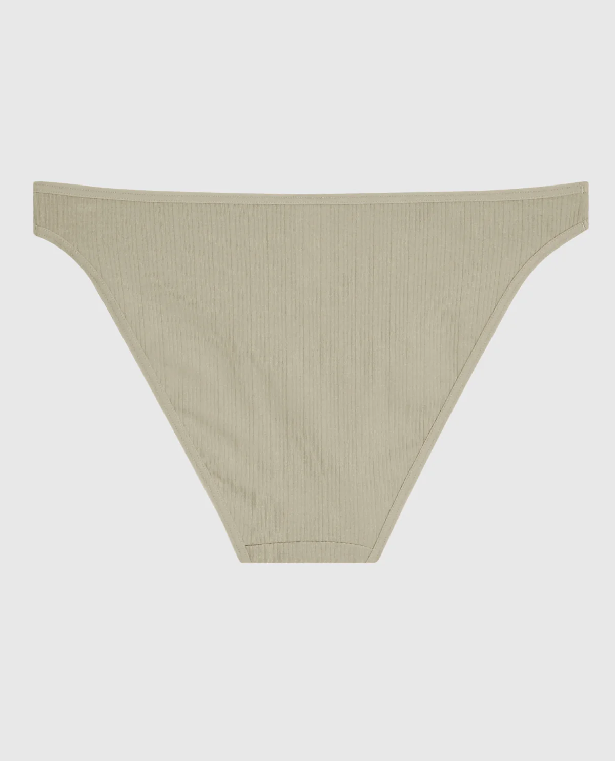 Ribbed Bikini Panty in Stone Grey - Image 5