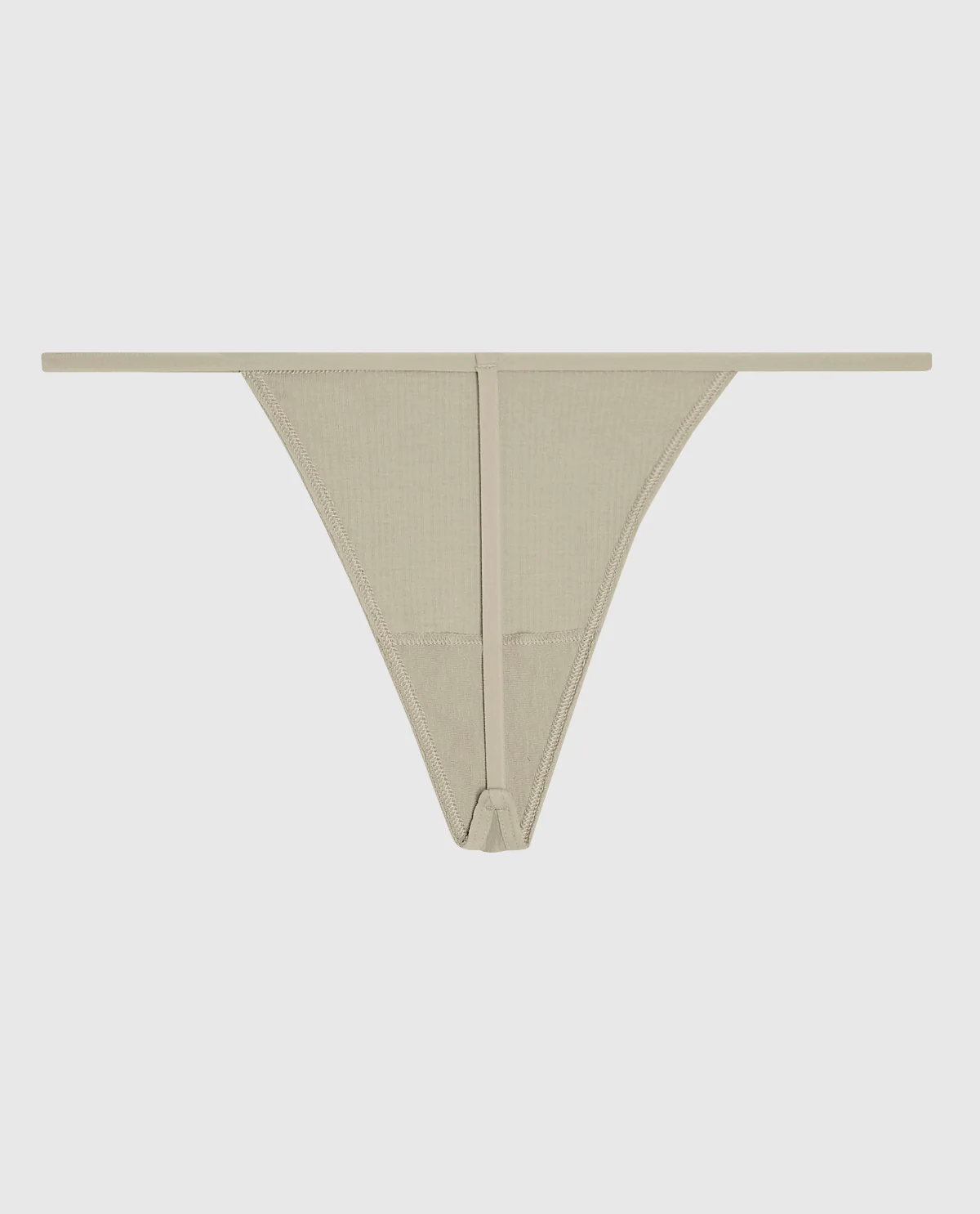 Ribbed G-String Panty in Stone Grey - Image 5