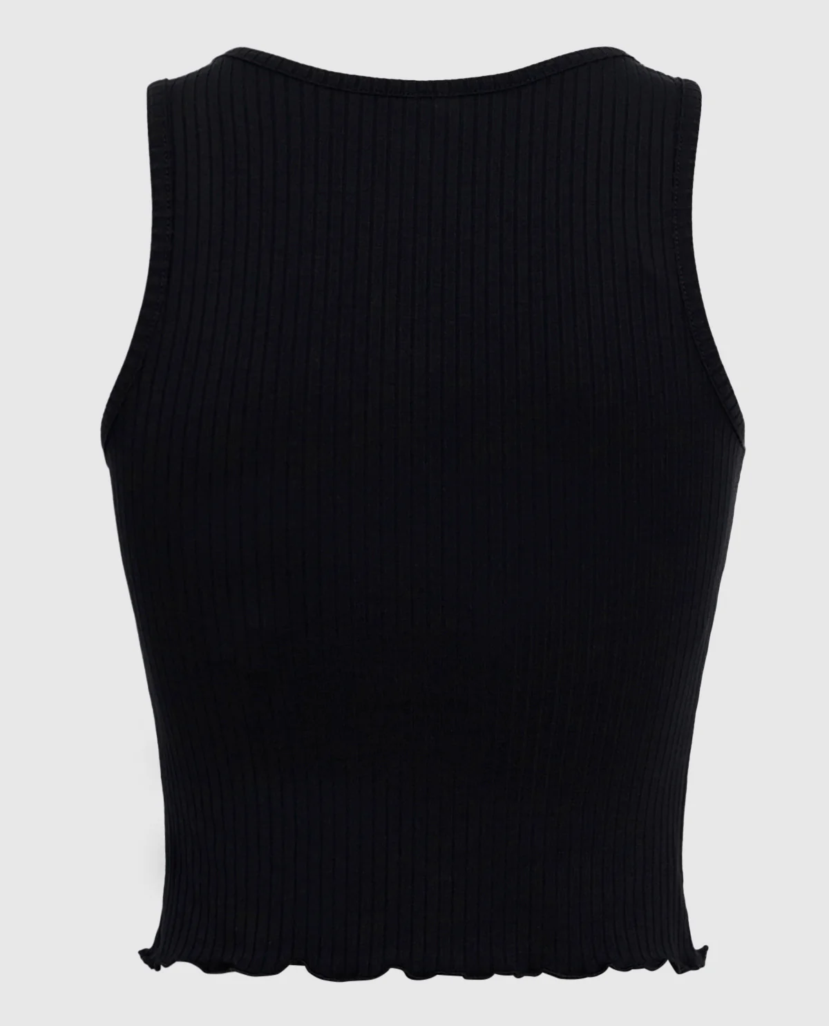 Ribbed Pajama Top with Bow in Smoulder Black - Image 2