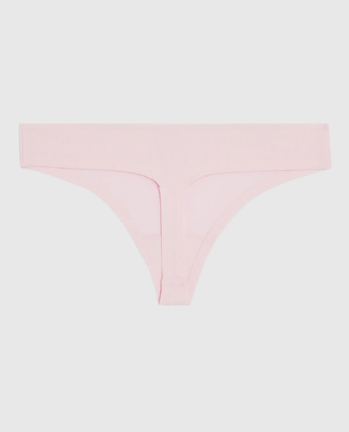 Ribbed Thong Panty in Pink-A-Boo - Image 5