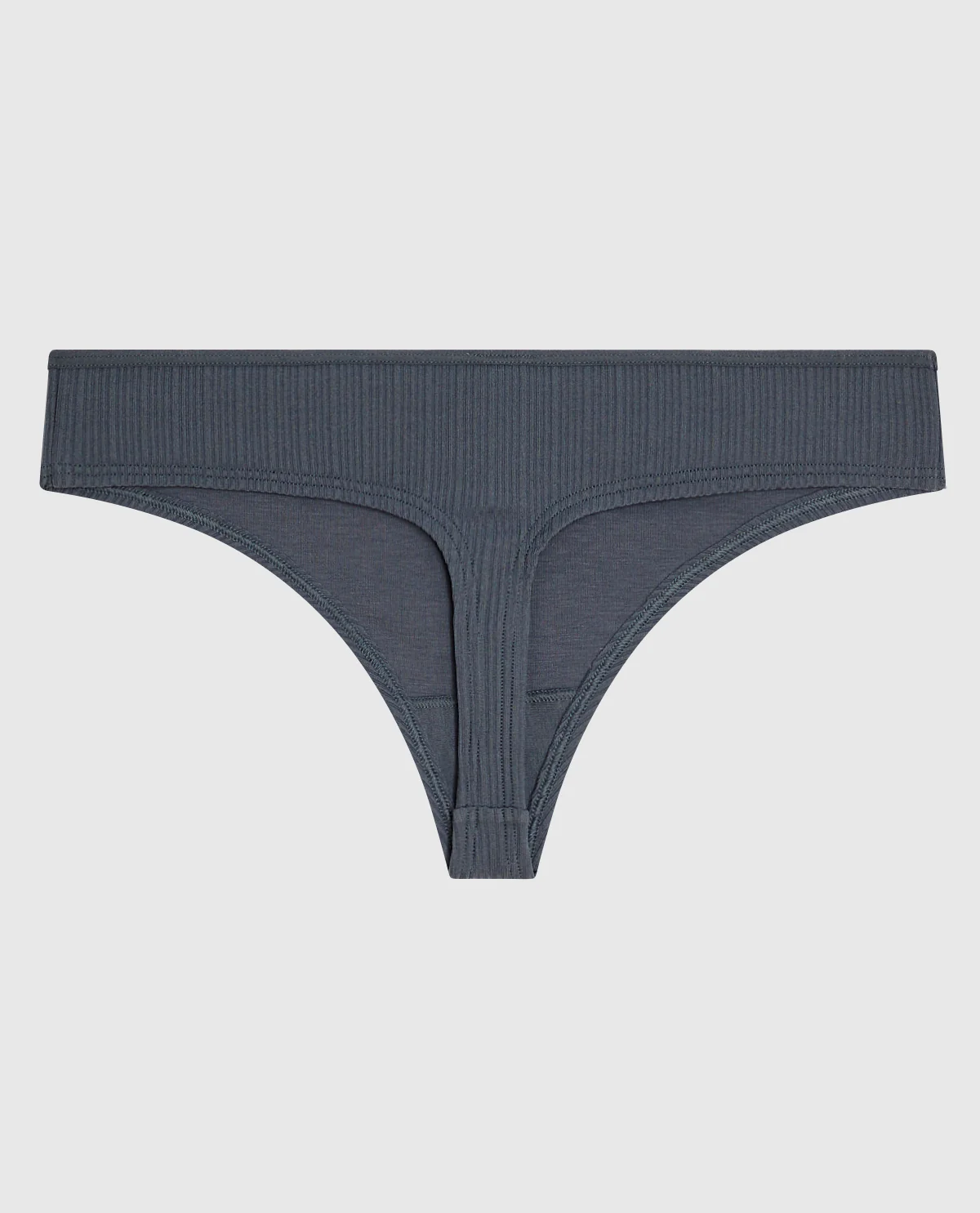 Ribbed Thong Panty in Stormy Weather - Image 5