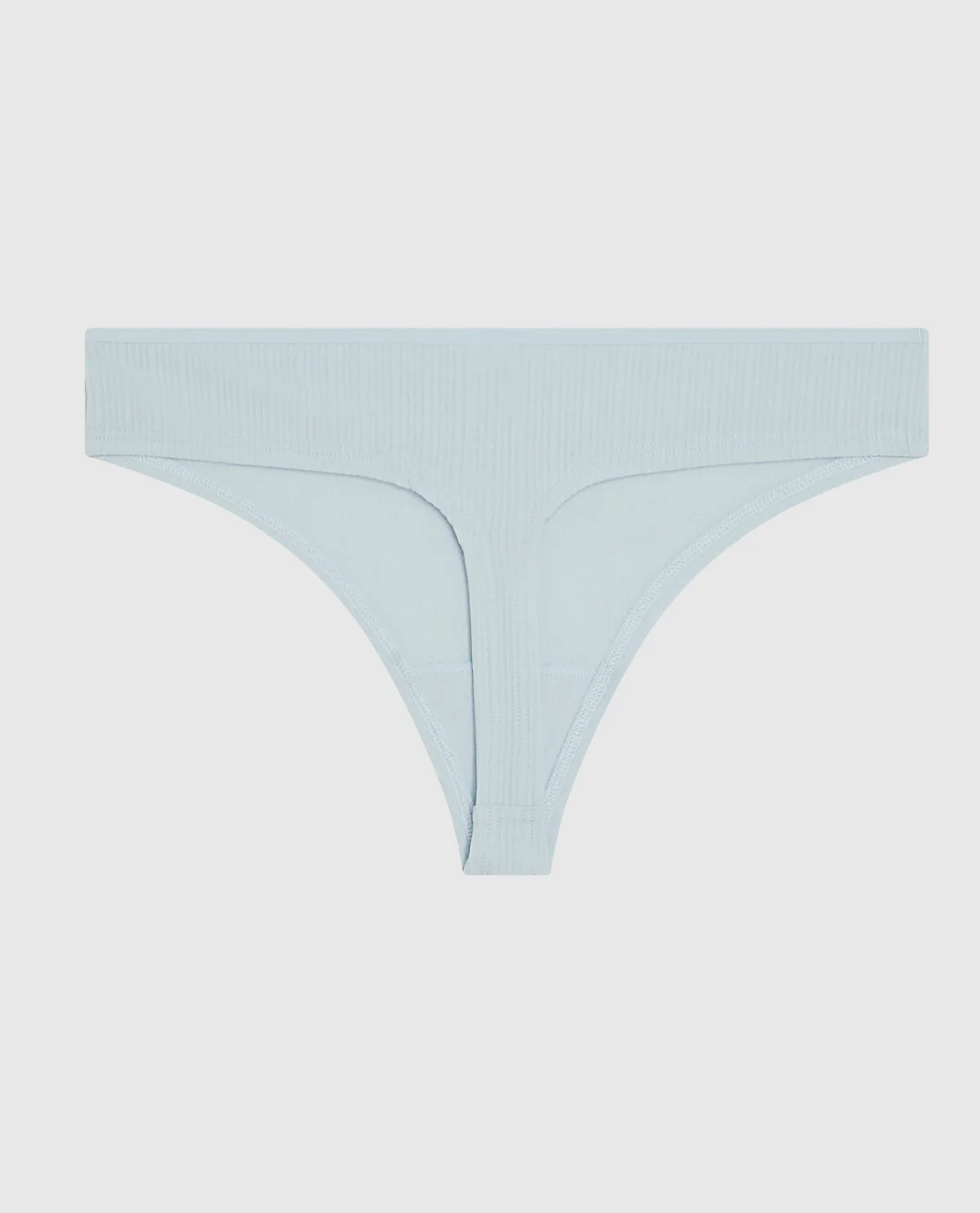 Ribbed Thong Panty in Vista Blue - Image 5