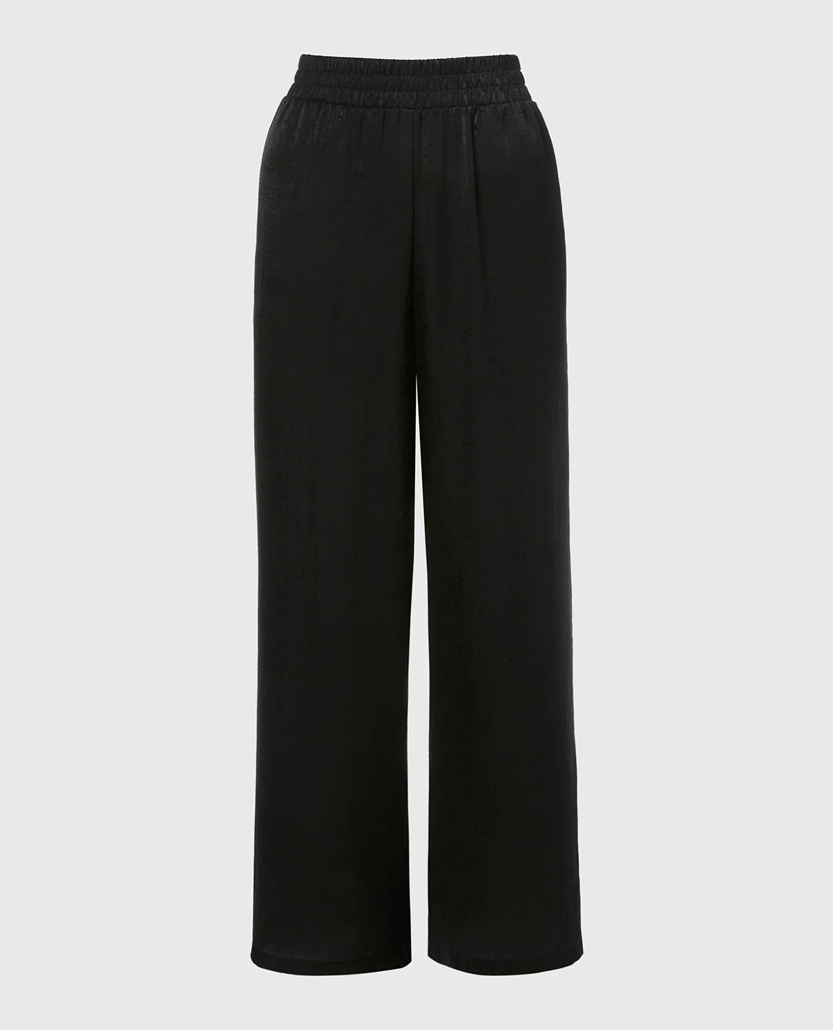 Satin Sleep Pant with button Front in Tuxedo Black - Image 4