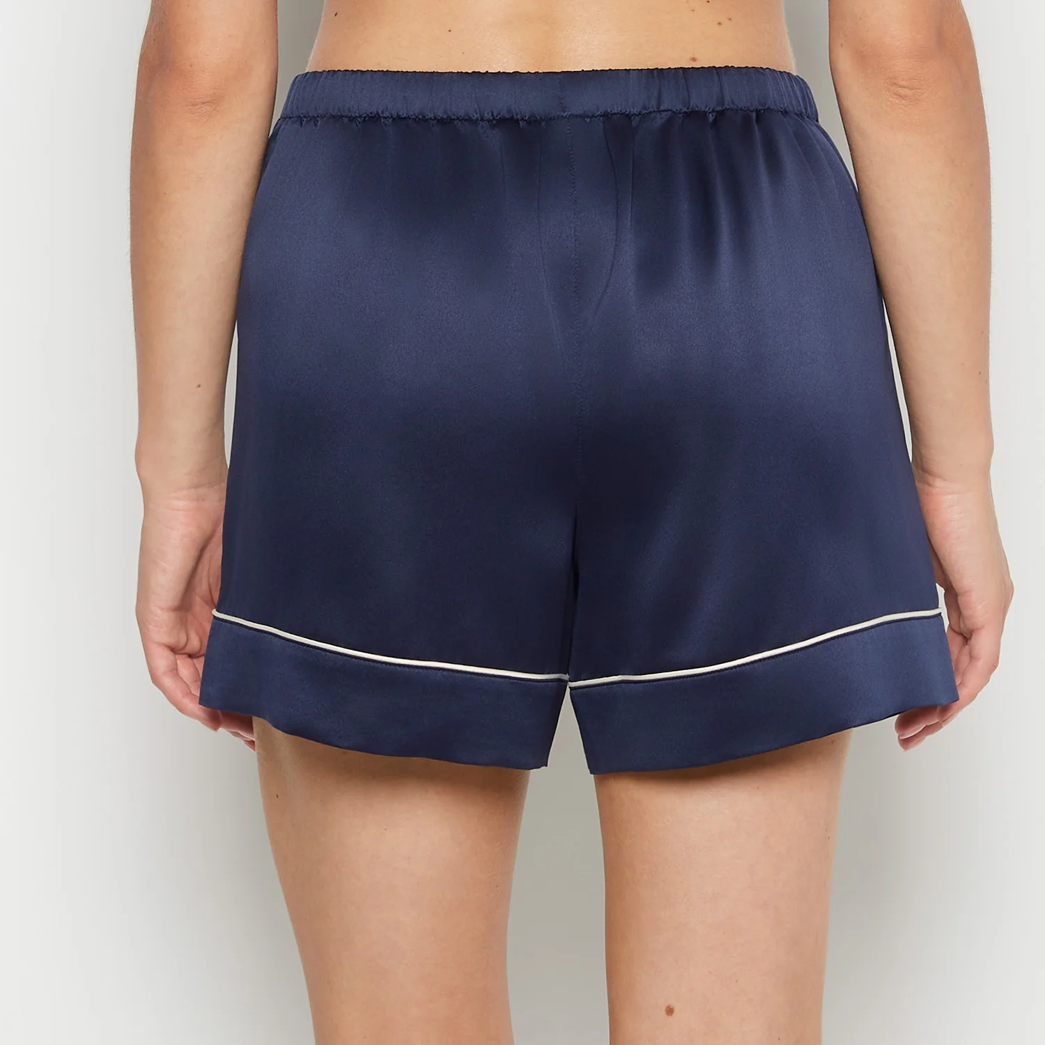 Satin Sleep Short in Dress Blues - Image 3