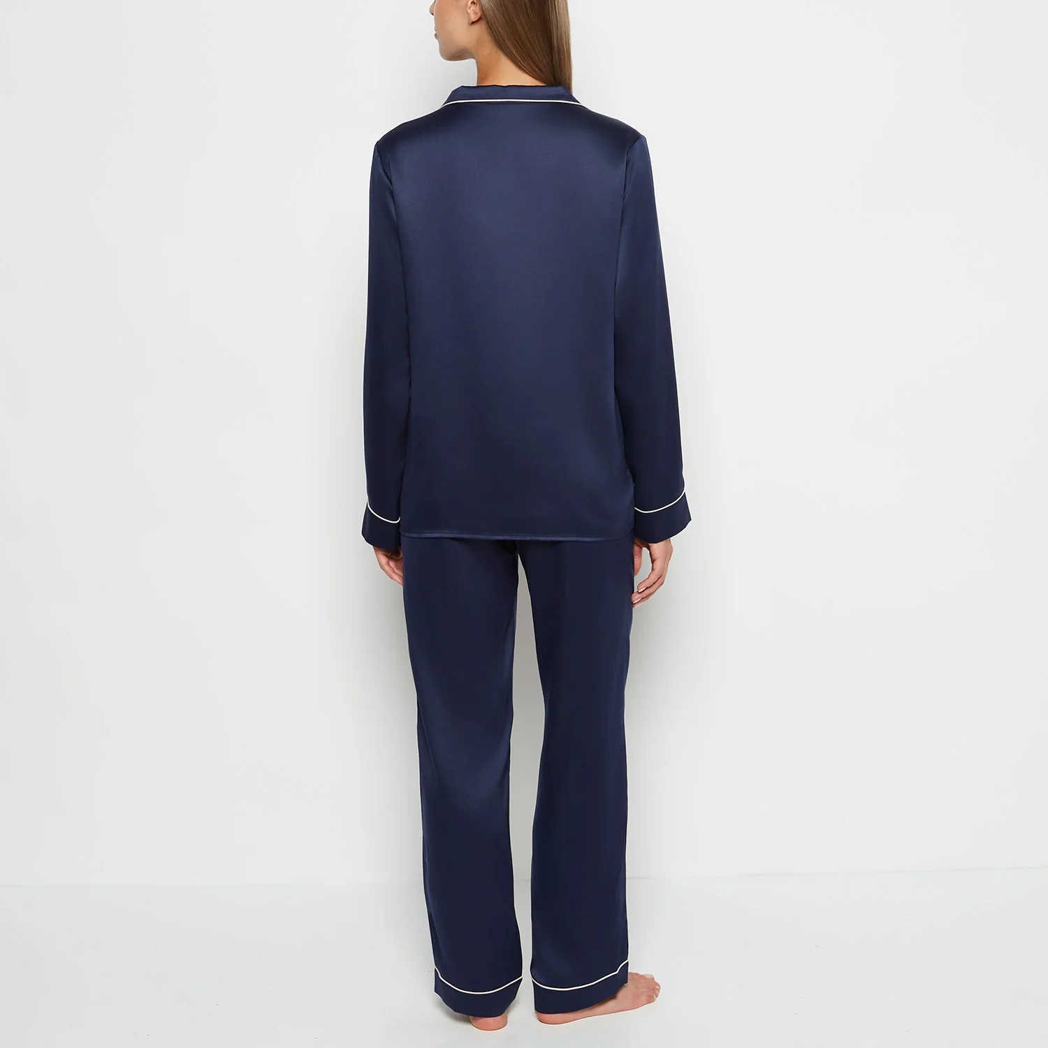 Satin Sleep Top in Dress Blues - Image 5