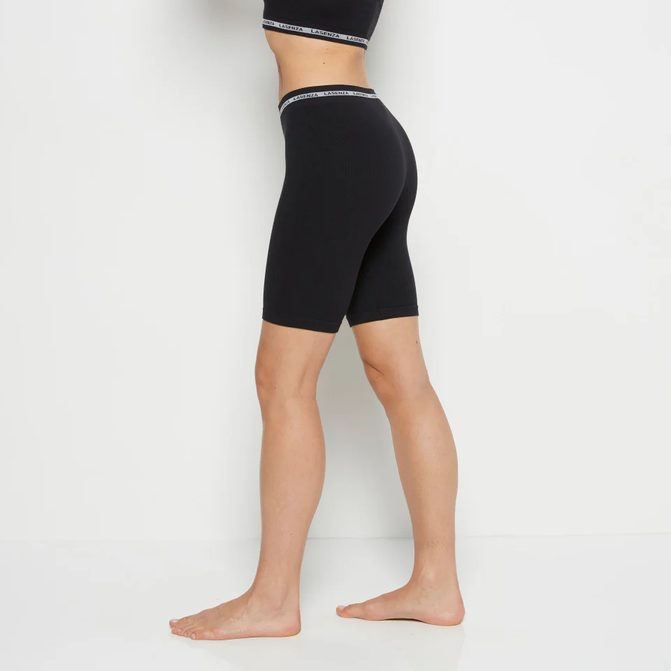 Seamless Bike Short in Tuxedo Black - Image 2