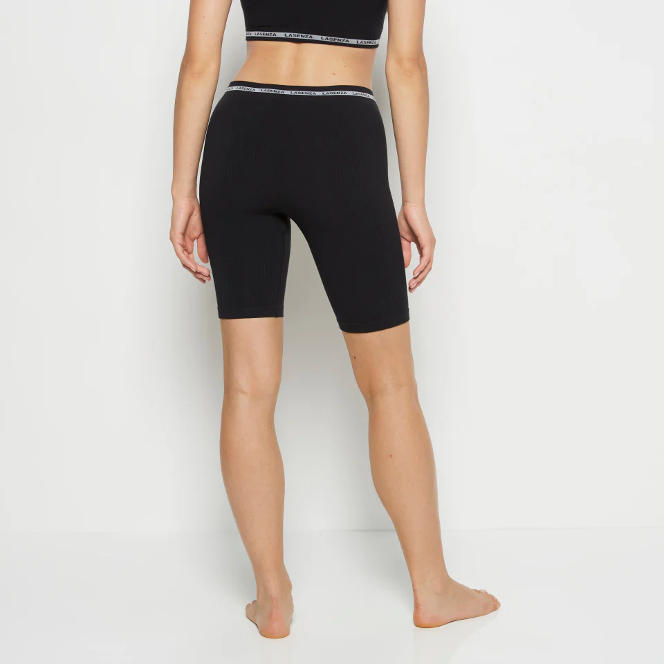 Seamless Bike Short in Tuxedo Black - Image 3