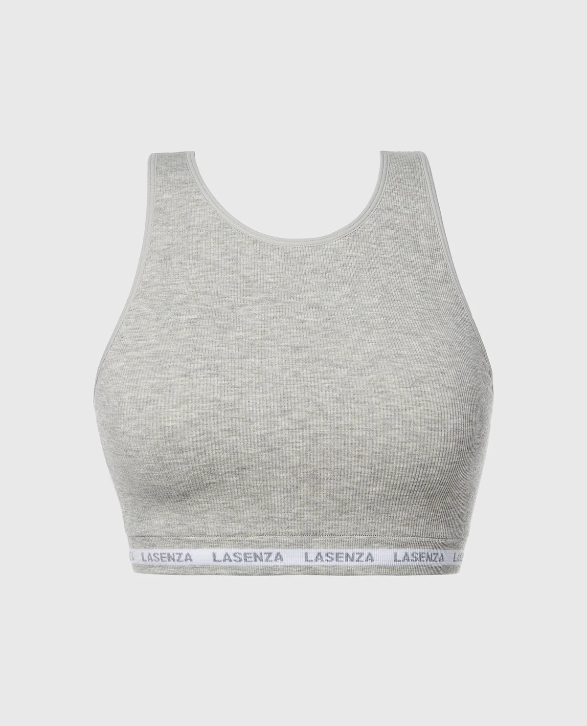 Seamless Crop Top in Heather Grey - Image 4
