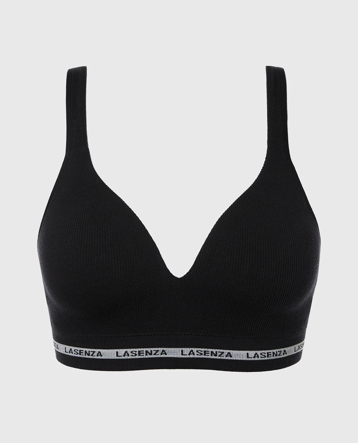 Seamless Triangle Padded Bra in Tuxedo Black - Image 4