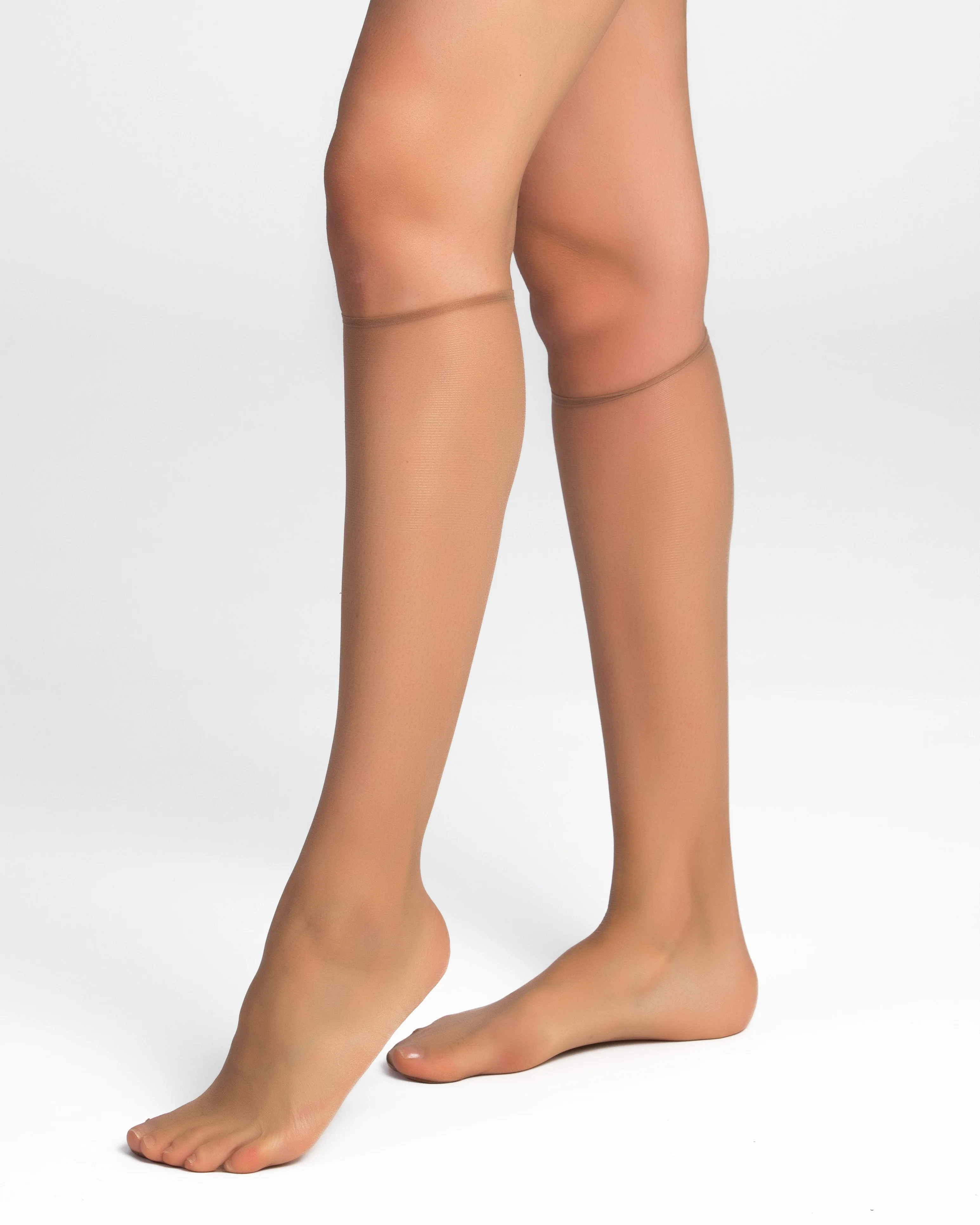 Sheer Knee High Stocking in Rosetan - Image 2