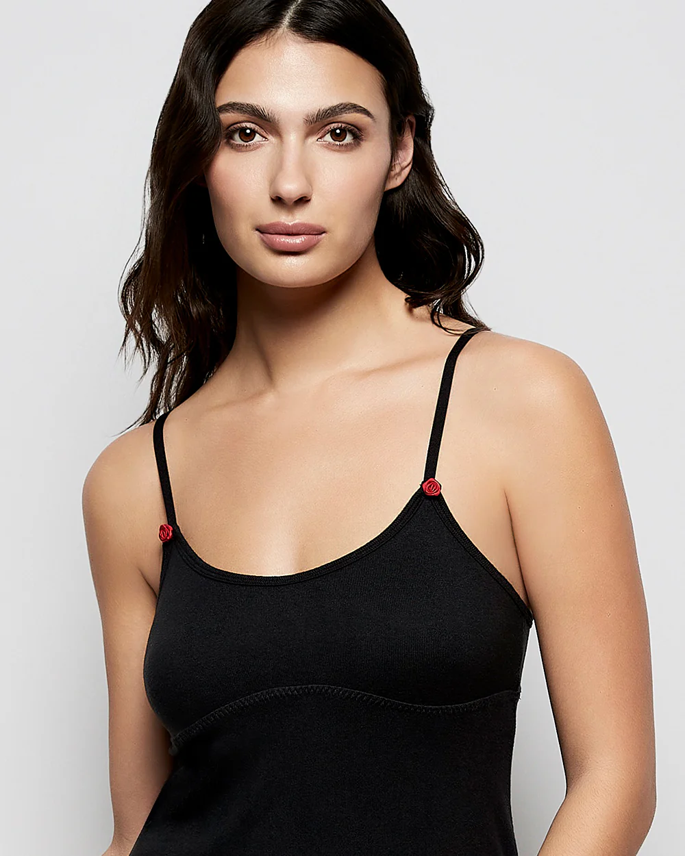 Sleep Dress with Rosette in Black - Image 4
