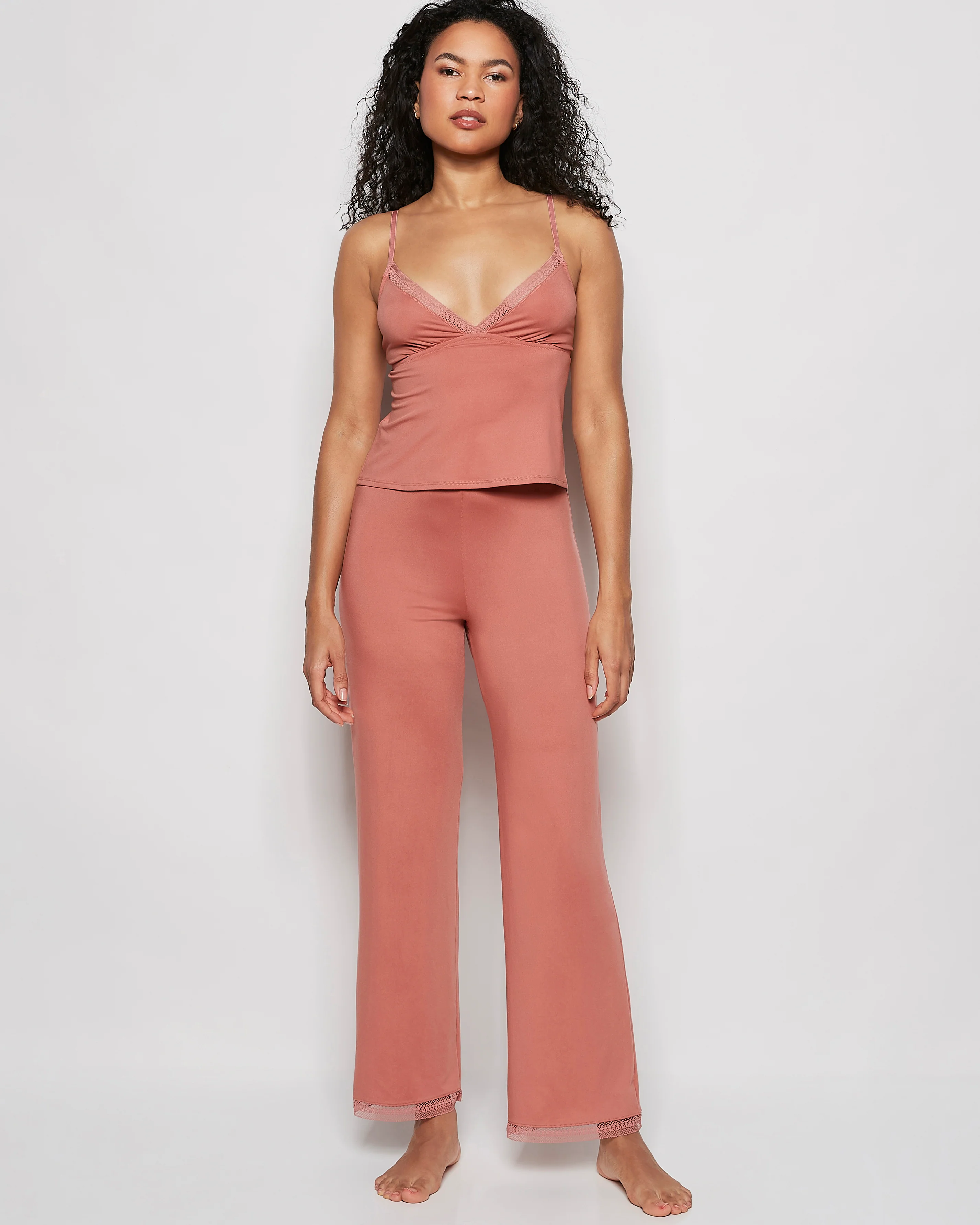 Sleep Tank with Elemental Lace in Rosy Blush - Image 6