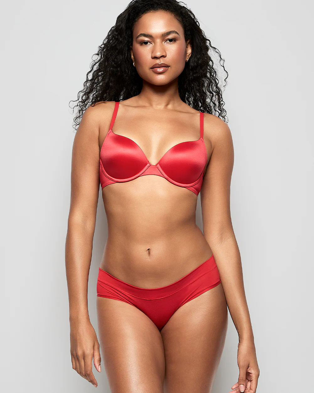 Comfort Lightly Lined Demi Bra in Cosmo Red - Image 4