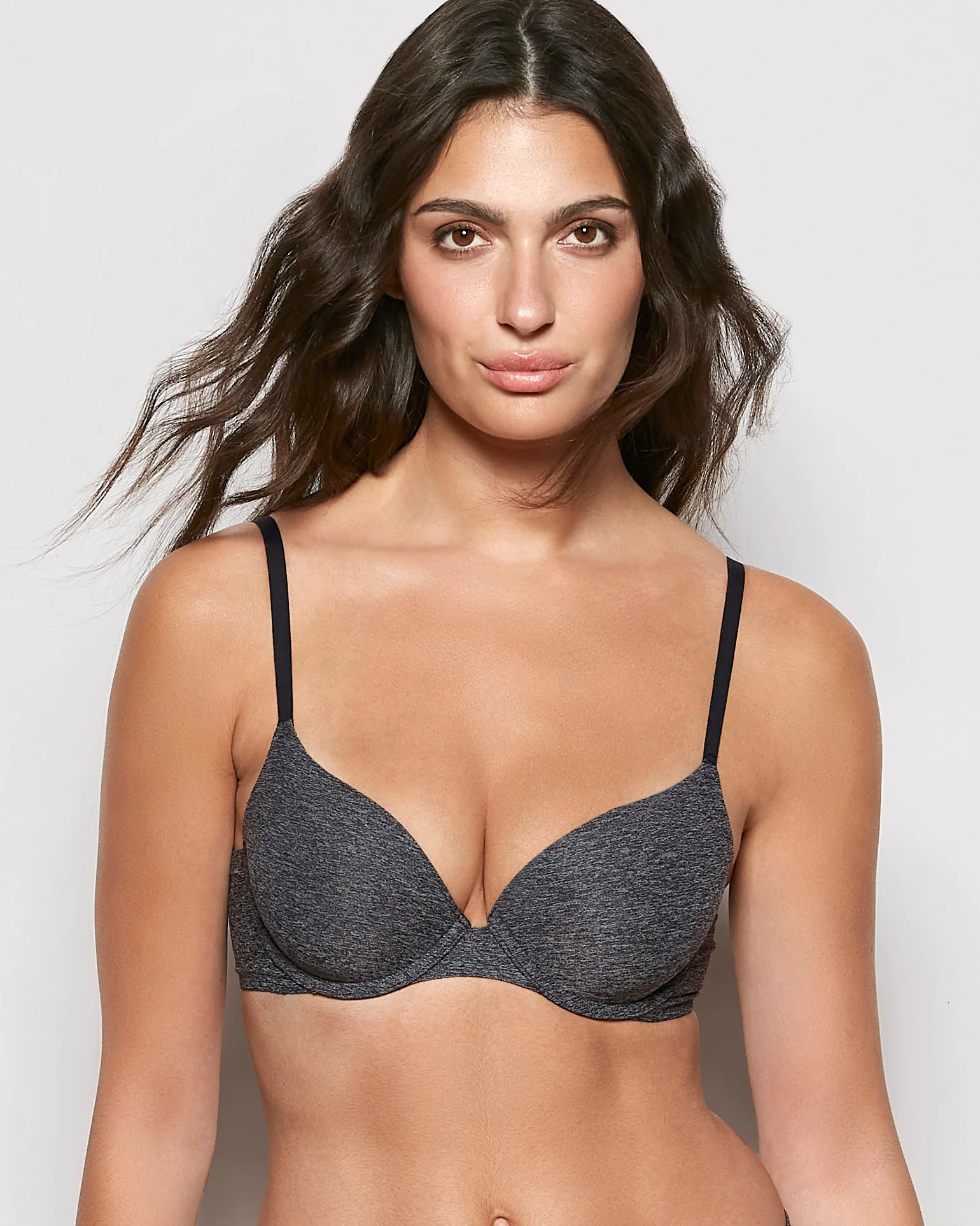 Comfort Lightly Lined Demi Bra in Black