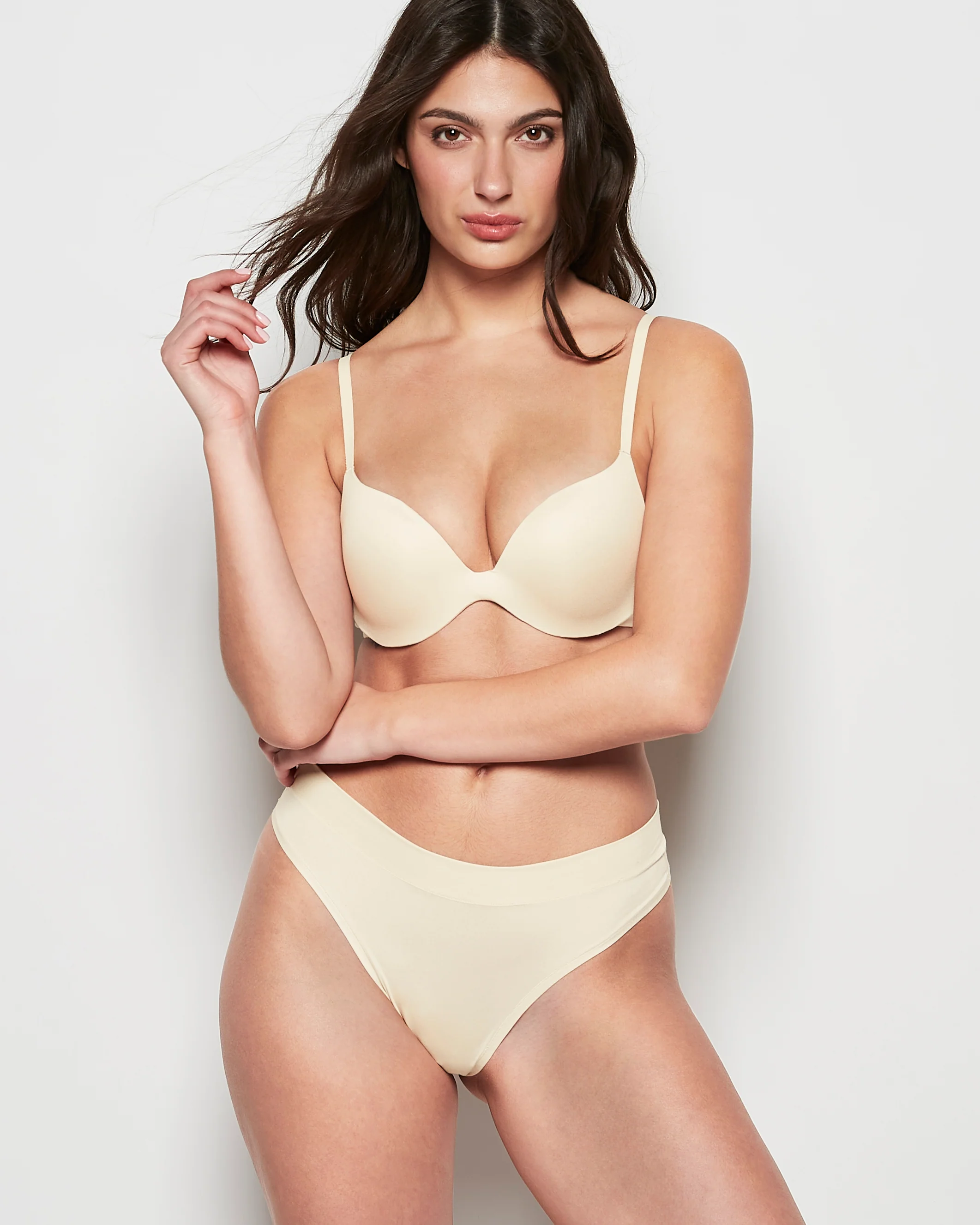 Smooth Comfort Push Up Bra in Oatmeal Heather - Image 6