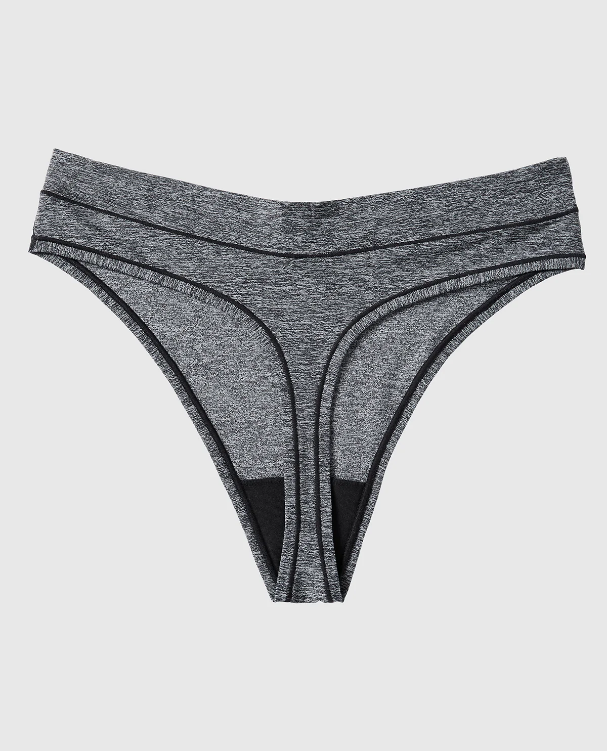 Smooth Comfort Thong Panty in Tuxedo Black - Image 5