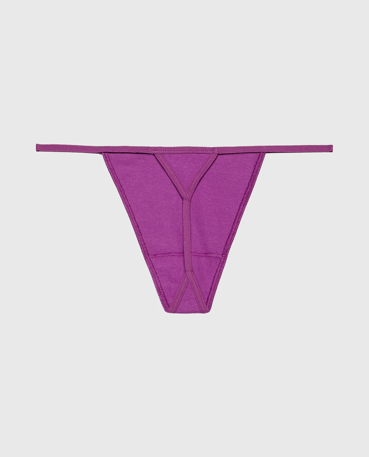 Smooth Cotton G-String Panty in Sparkling Grape - Image 5