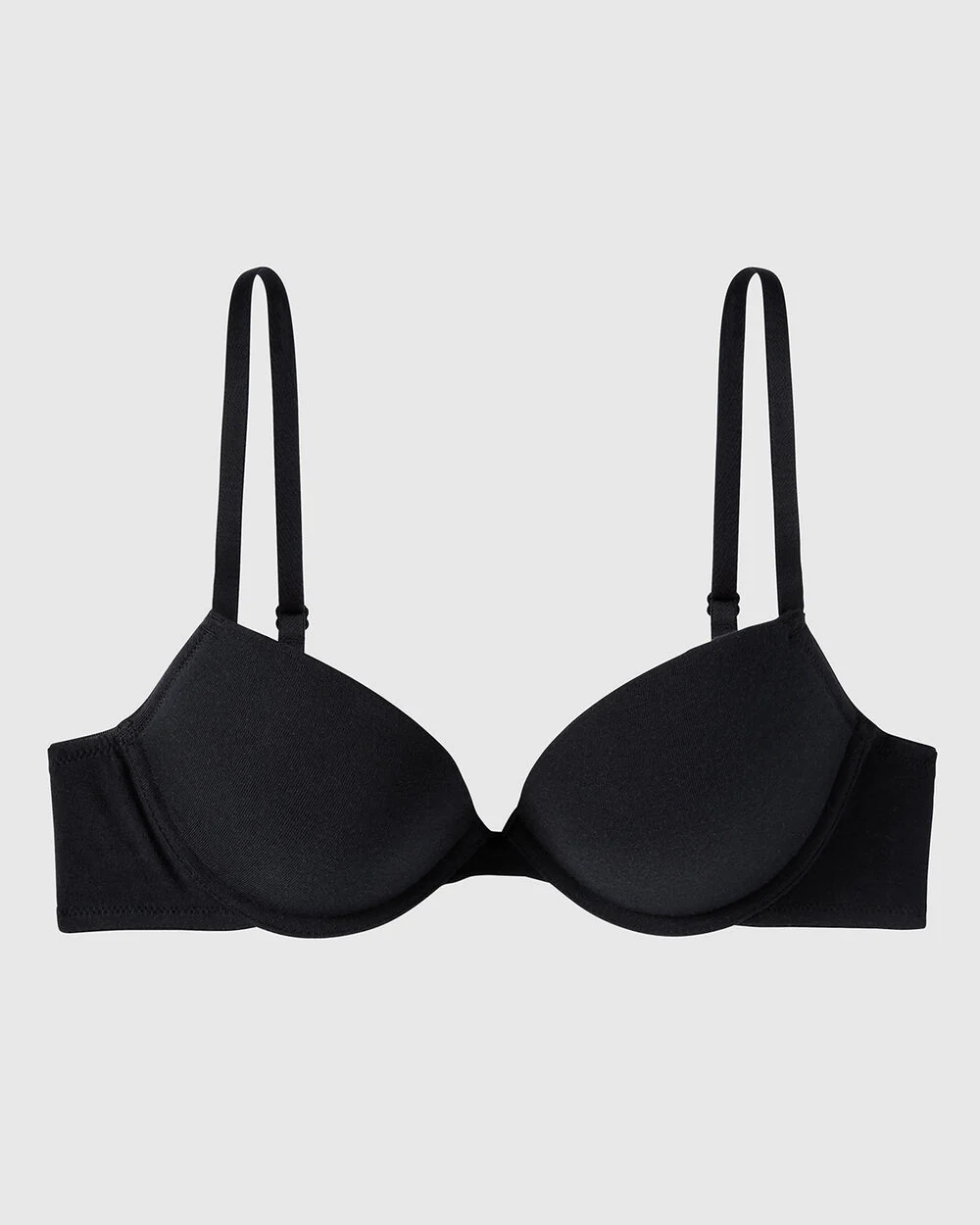 Cotton Push Up Bra in Black