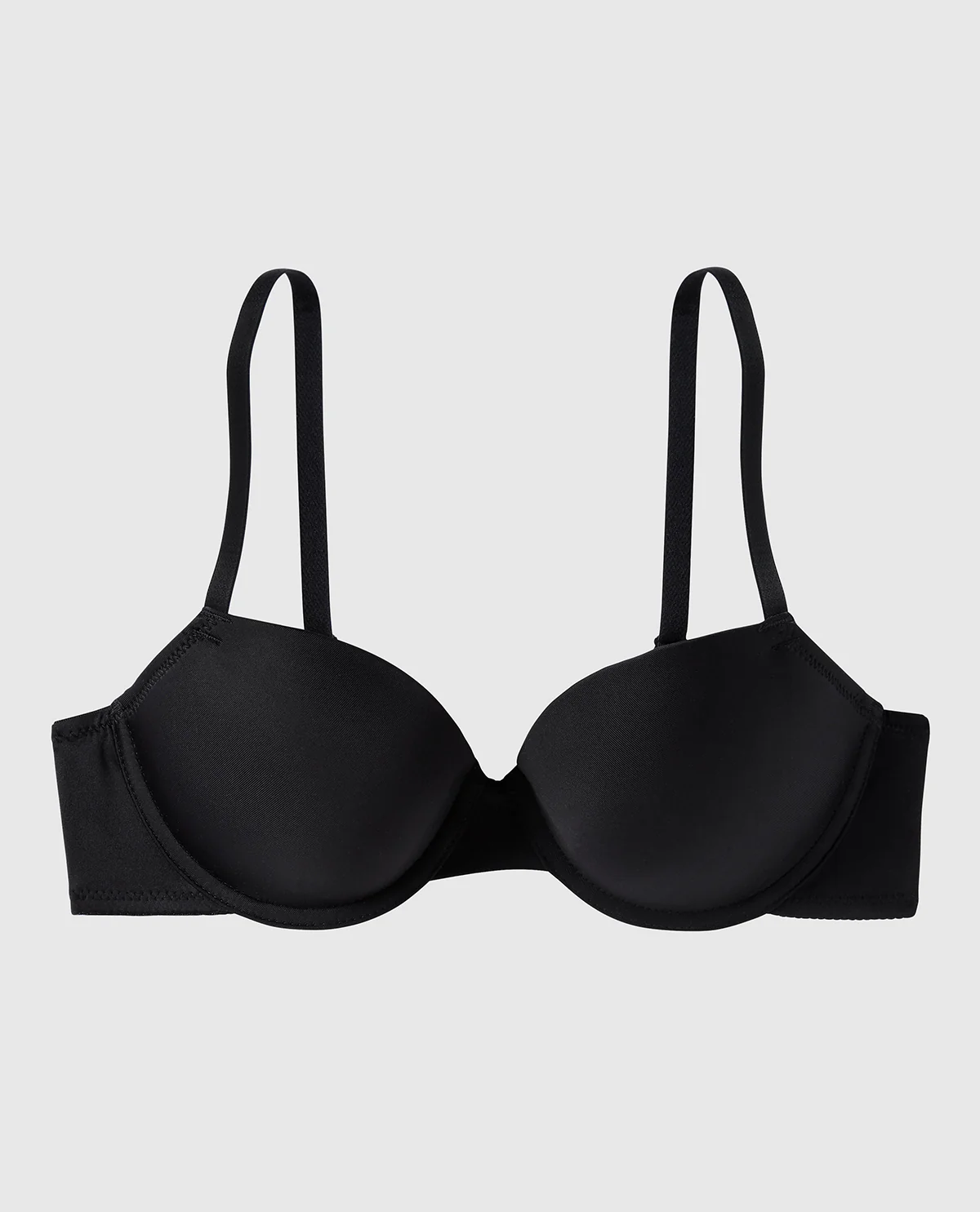 Lightly Lined Demi Bra in Black