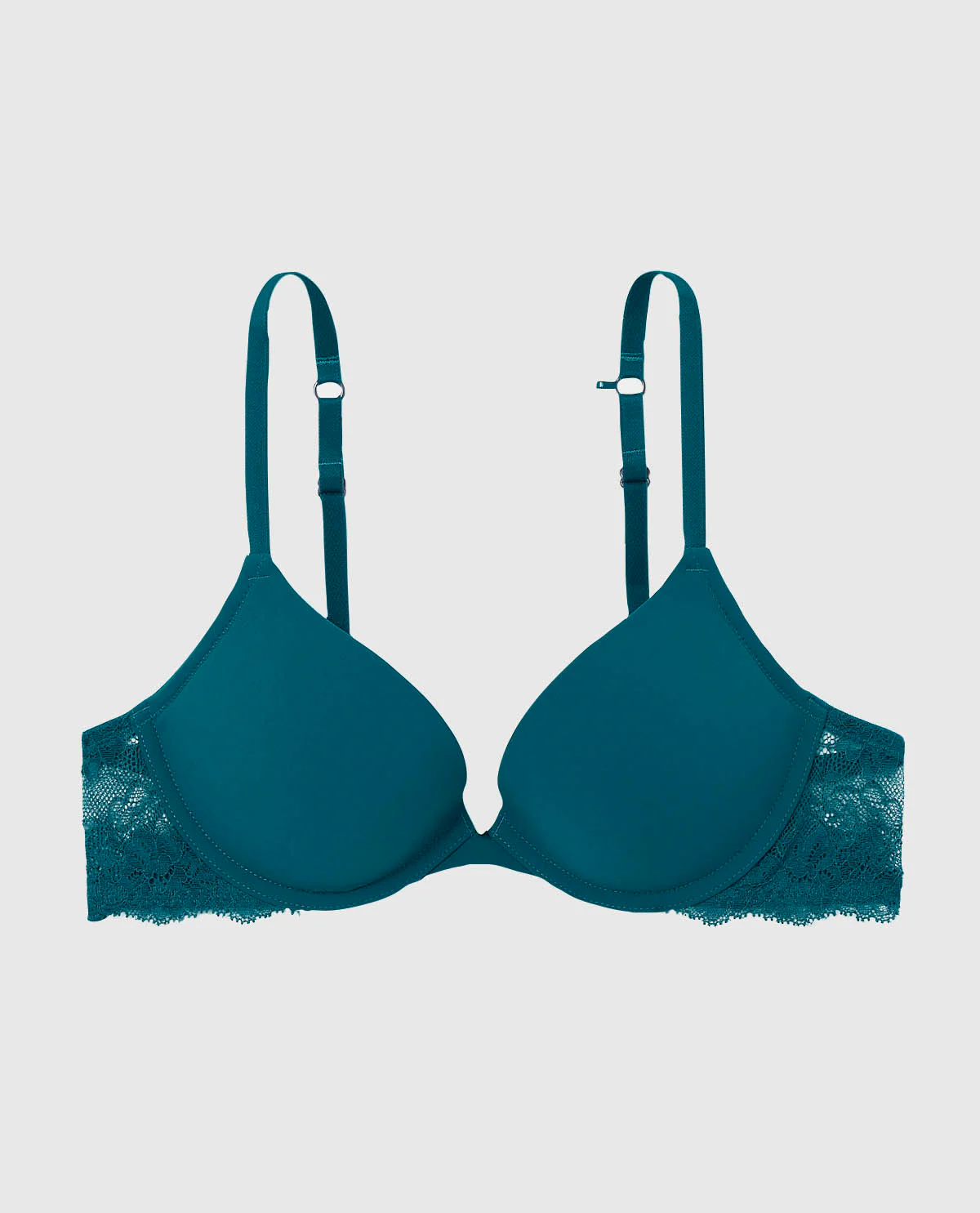 Smooth Push Up Plunge Bra with Lace Wing - Image 2