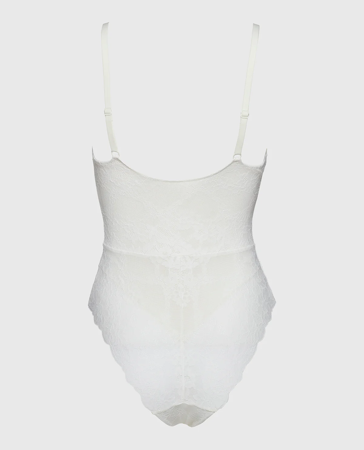 Smoothing Lace Bodysuit in White - Image 5
