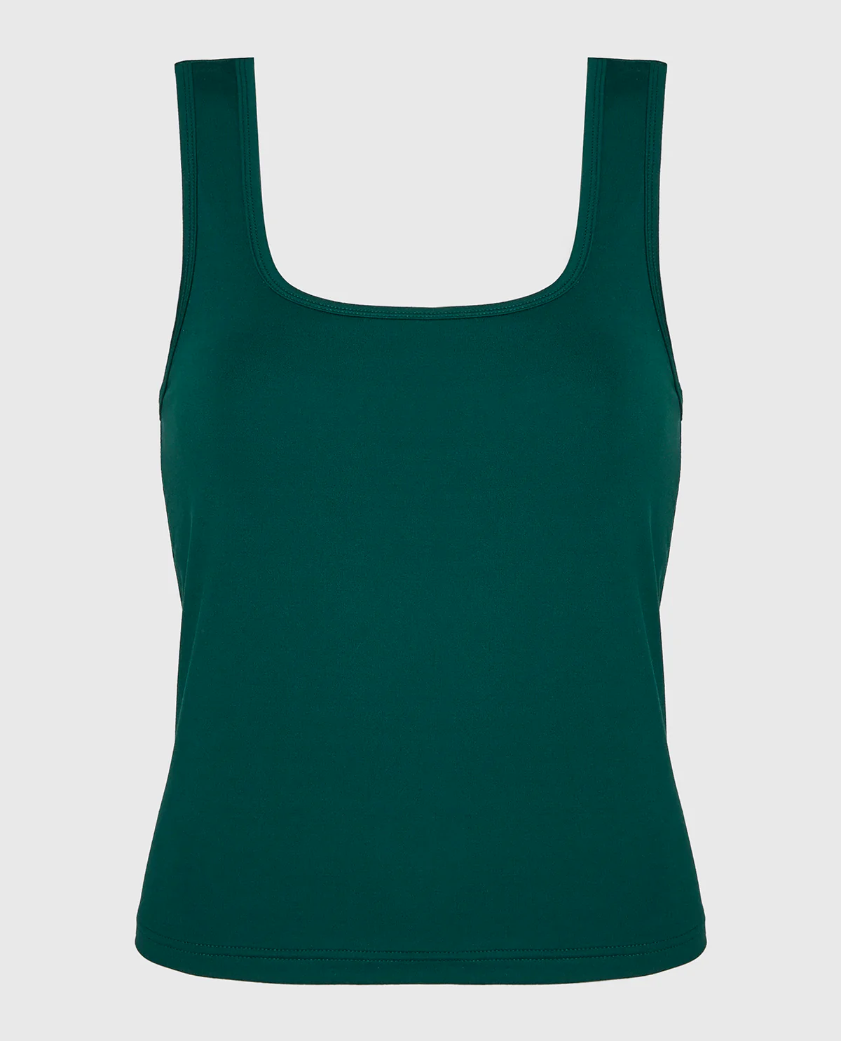 Square Neck Sleep Tank in Emerald Green - Image 4