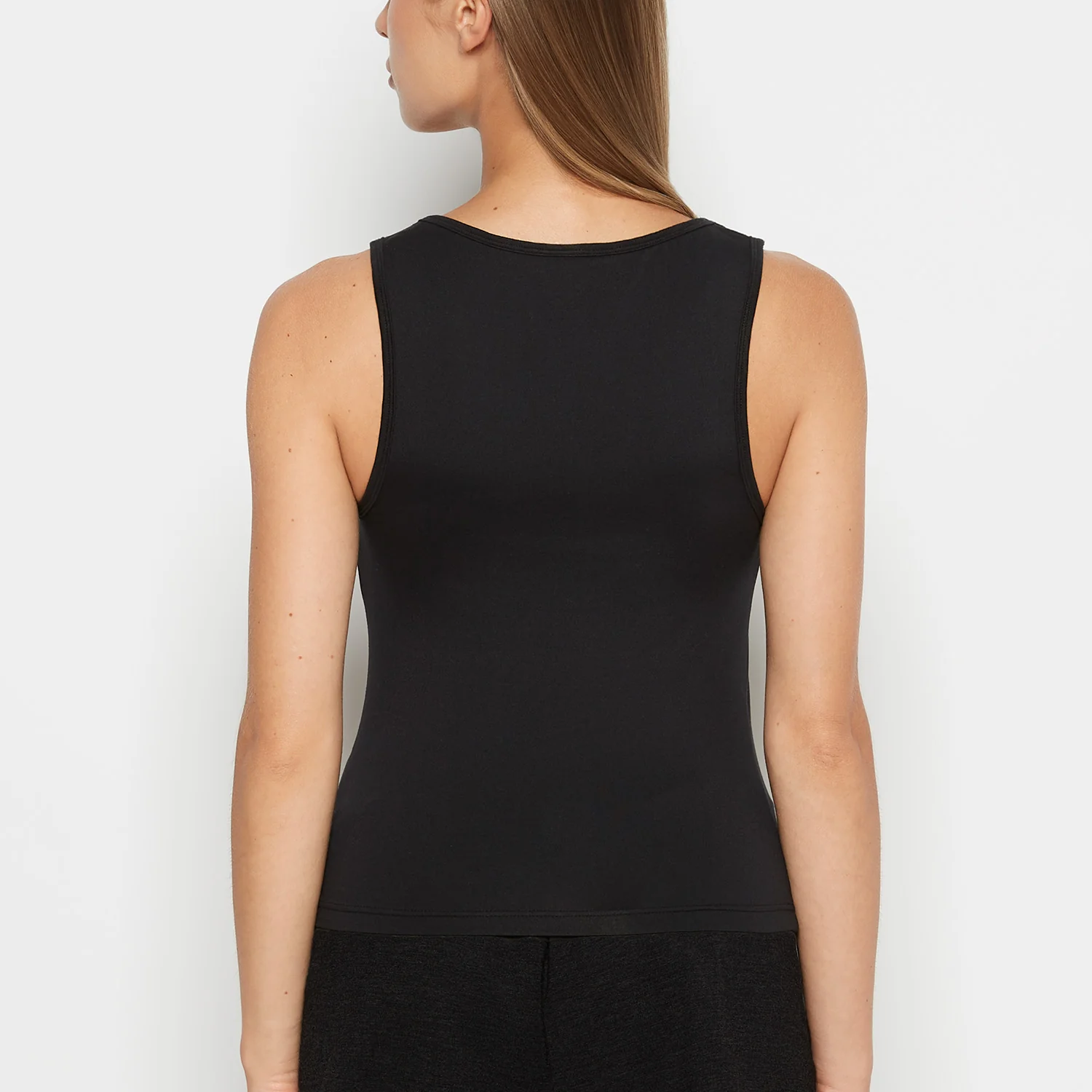 Square Neck Sleep Tank in Tuxedo Black - Image 3
