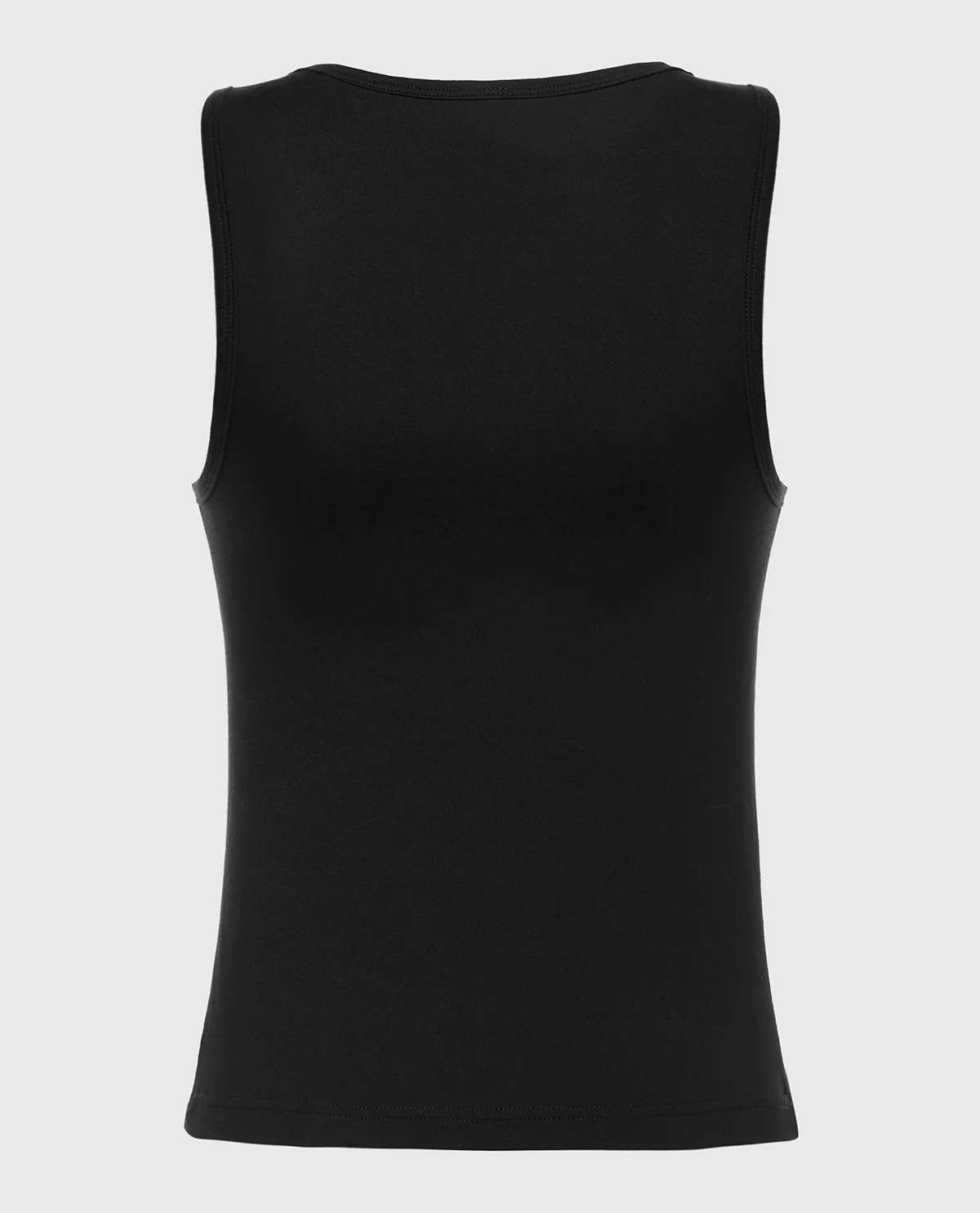 Square Neck Sleep Tank in Tuxedo Black - Image 5