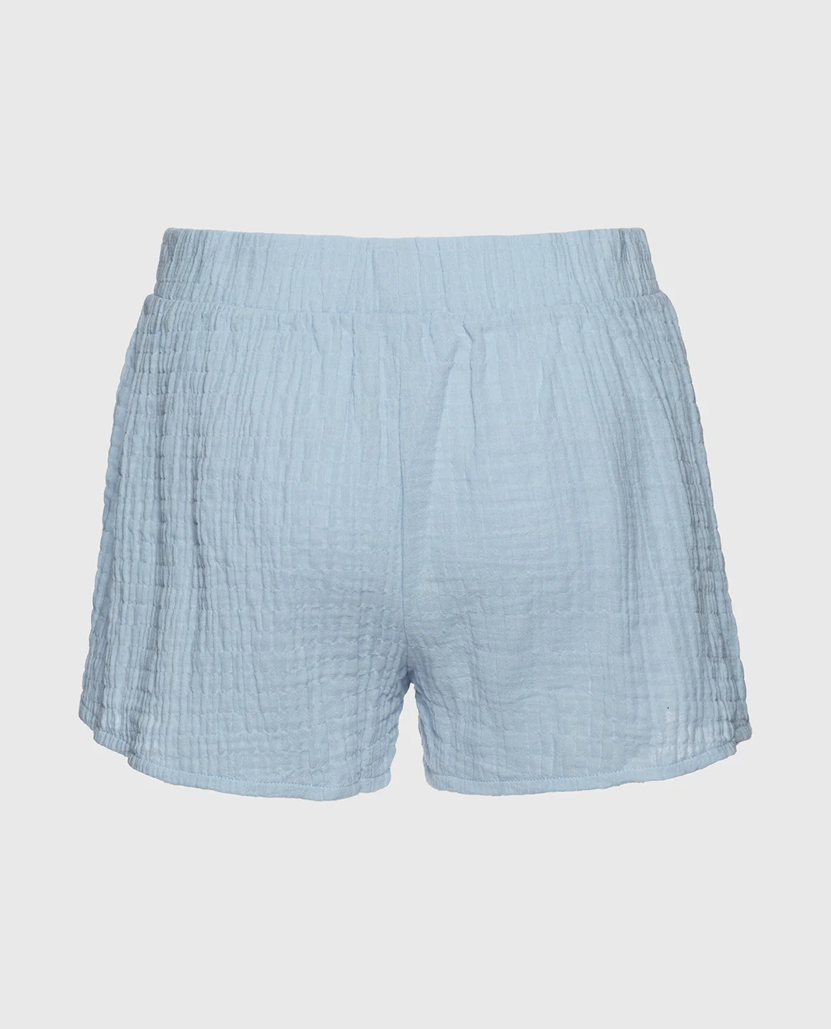 Textured Pajama Short in Subdued Blue - Image 5